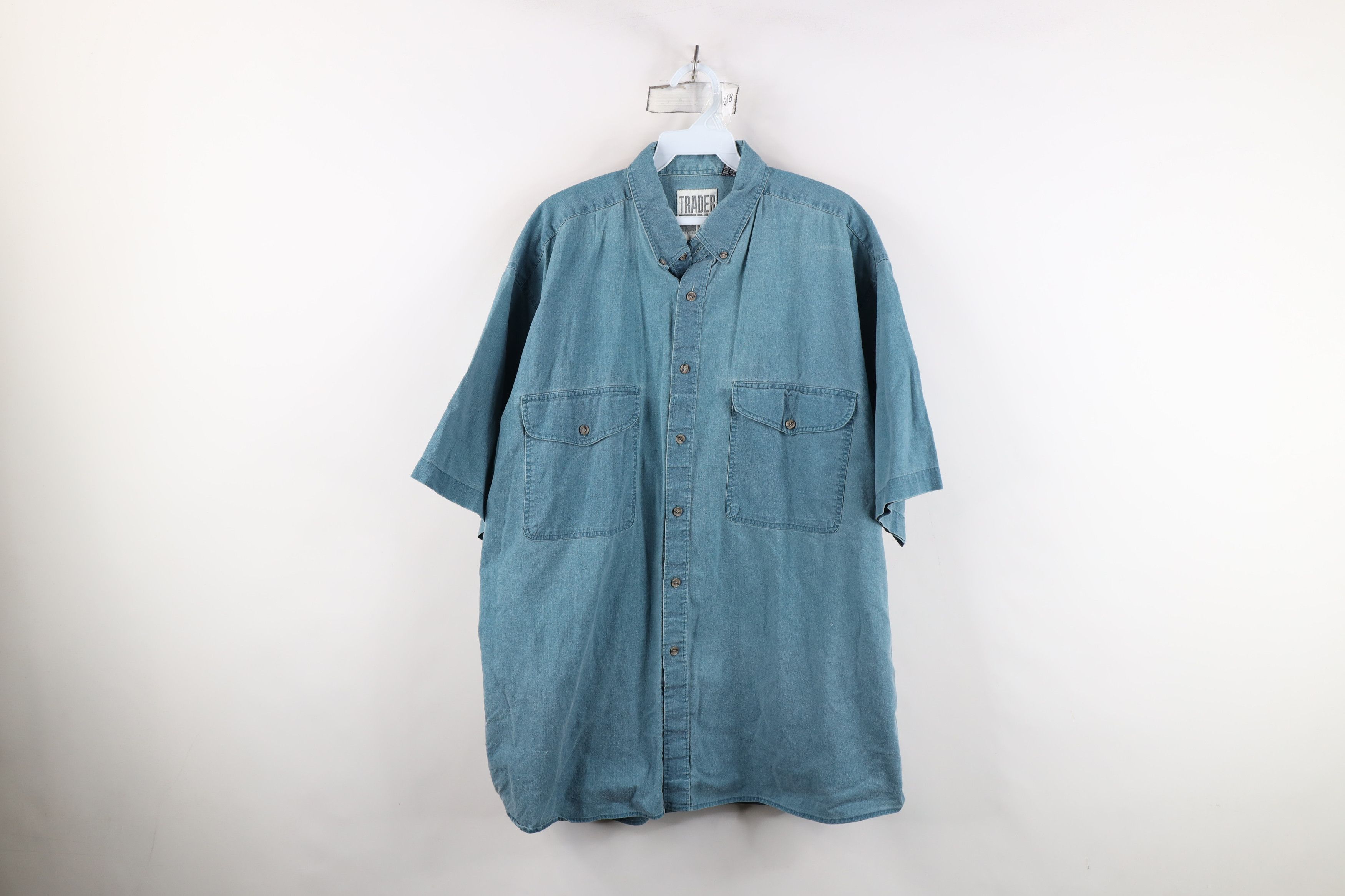 Vintage Vintage 90s Streetwear Baggy Fit Collared Button Down Shirt Size US L / EU 52-54 / 3 - 1 Thumbnail