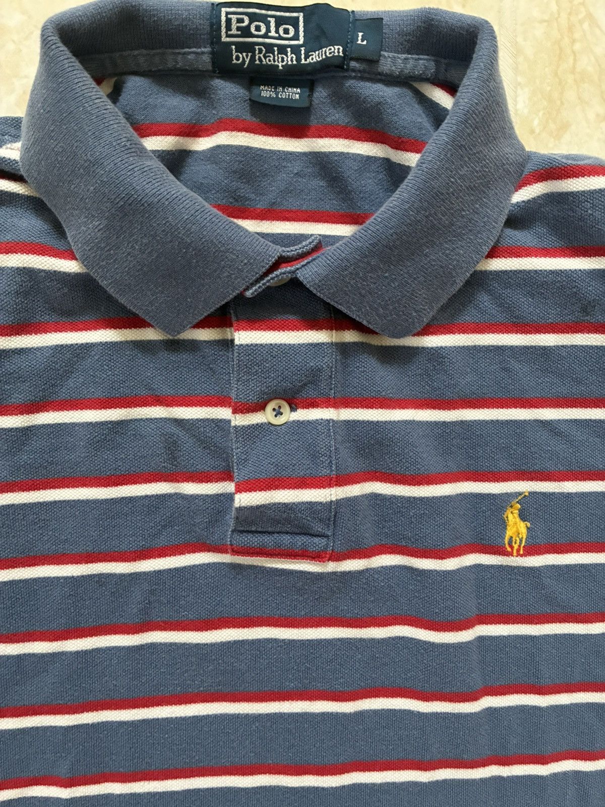 Polo Ralph Lauren Vintage Ralph Lauren Striped Polo Size US L / EU 52-54 / 3 - 2 Thumbnail
