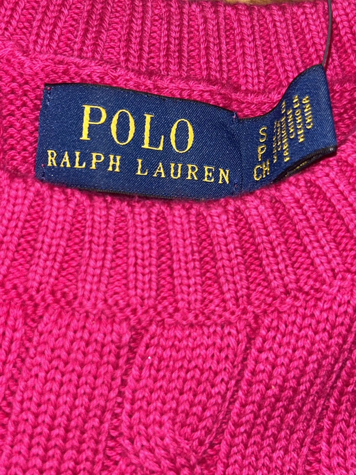 Polo Ralph Lauren Polo Ralph Lauren Short Sleeve Cable Knit Sweater Bead Pony Size S / US 4 / IT 40 - 3 Thumbnail