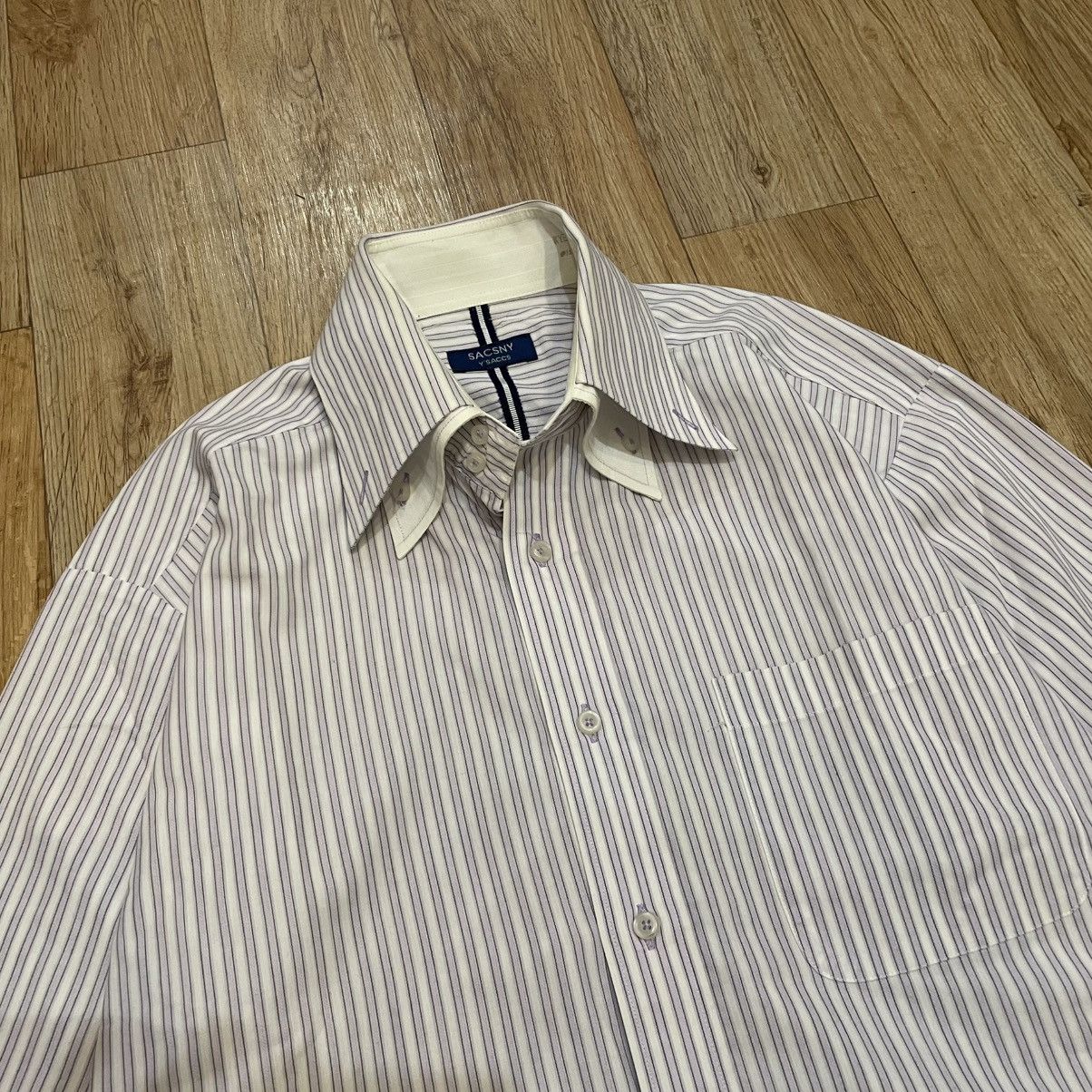 Yohji Yamamoto Yohji Yamamoto Y’saccs Sacsny Button Up Stripe Shirt Size US M / EU 48-50 / 2 - 2 Thumbnail