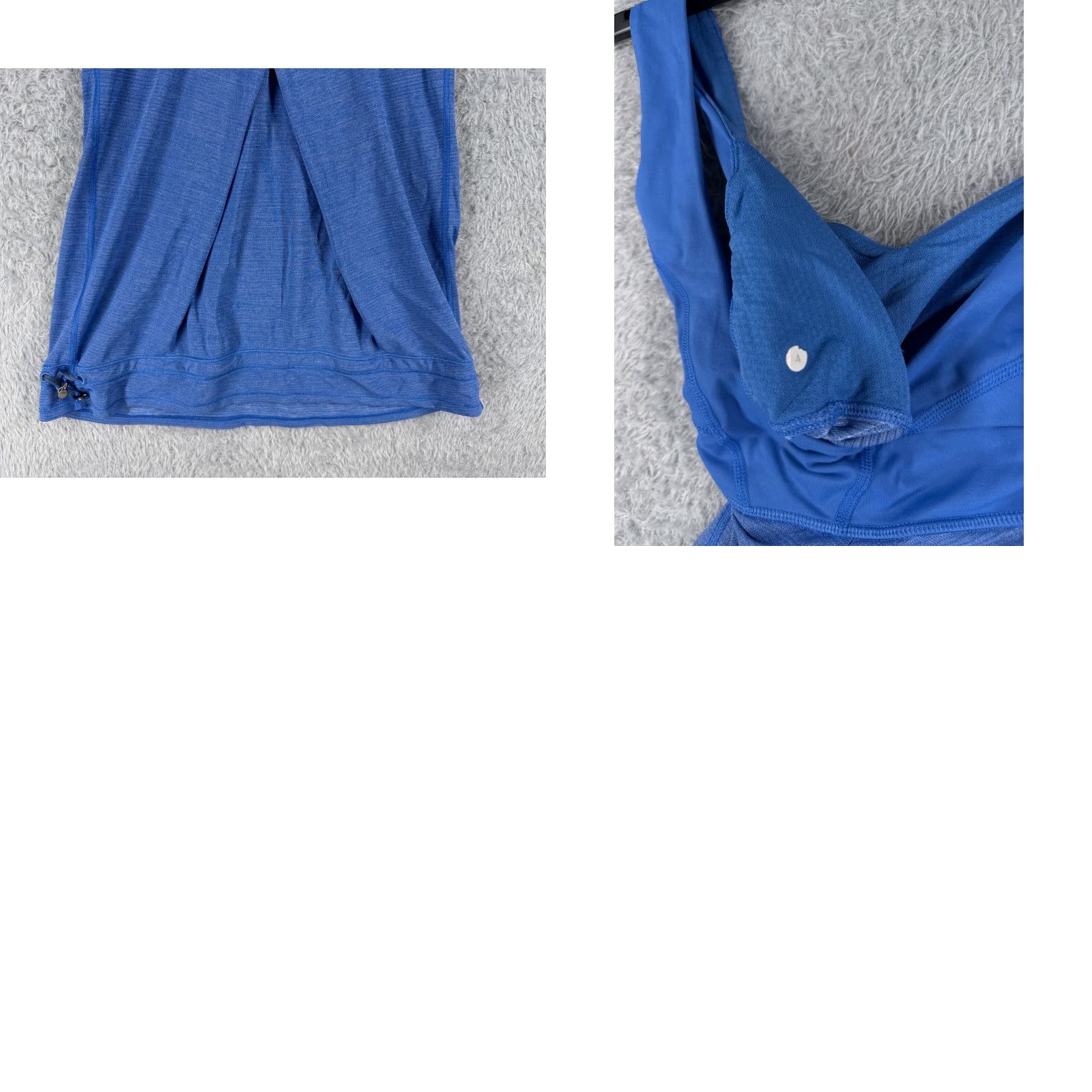 Lululemon Lululemon Shirt Women 4 Blue Tank Sleeveless Racerback Drawstring Built-In Bra Athletic Colorful Outdoor Sports 90s Size S / US 4 / IT 40 - 9 Thumbnail