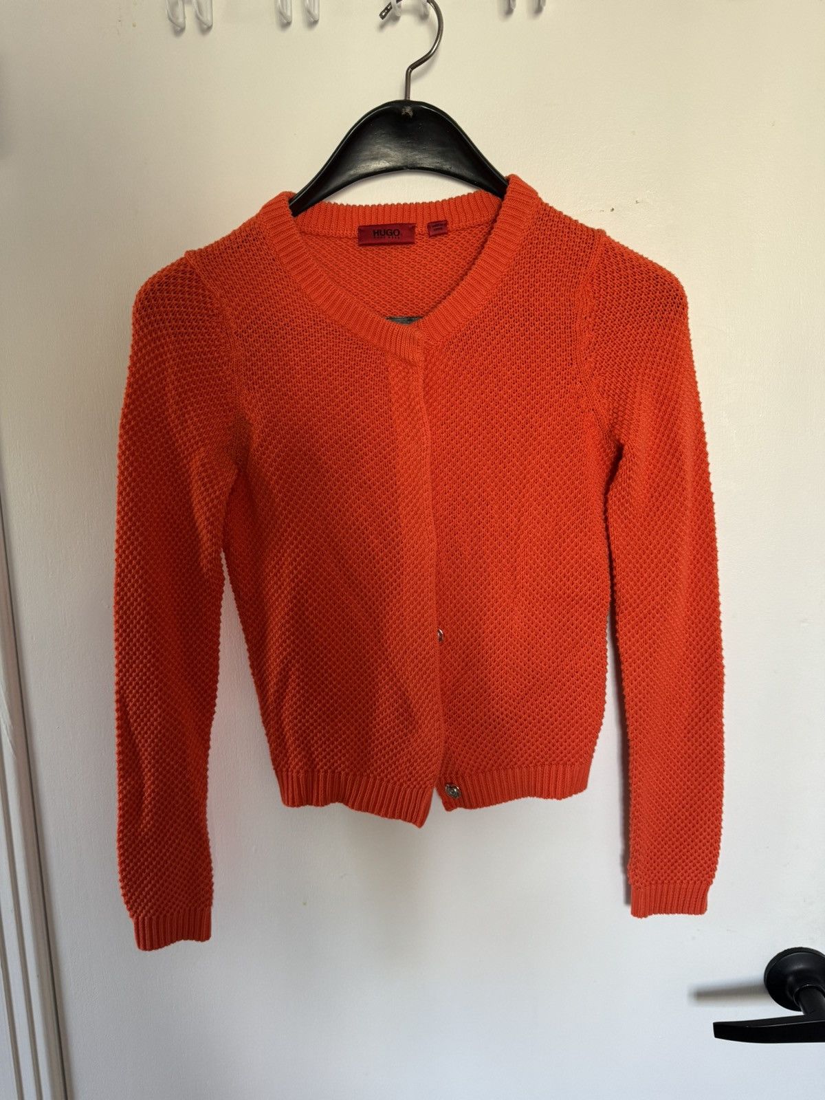 Hugo Boss Hugo Hugo Boss XS orange knit button cardigan sweater Size XS / US 0-2 / IT 36-38 - 2 Thumbnail