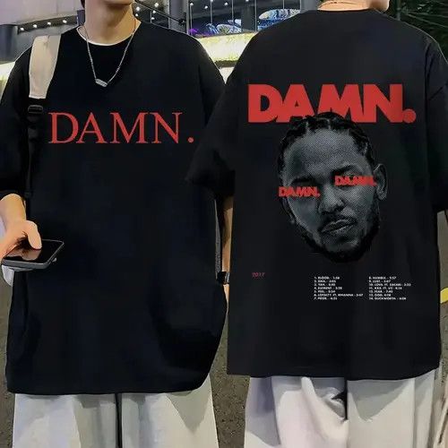 image of Vintage Kendrick Lamar Rap T-Shirt in Black Red, Men's (Size Small)