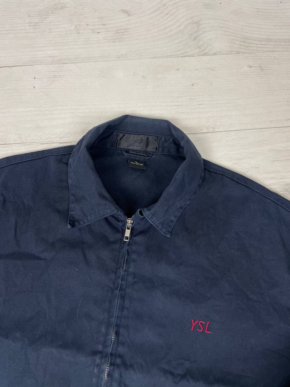 Vintage Vintage Yves Saint Laurent YSL Denim Bomber Jacket Y2K 90s Size US L / EU 52-54 / 3 - 2 Thumbnail