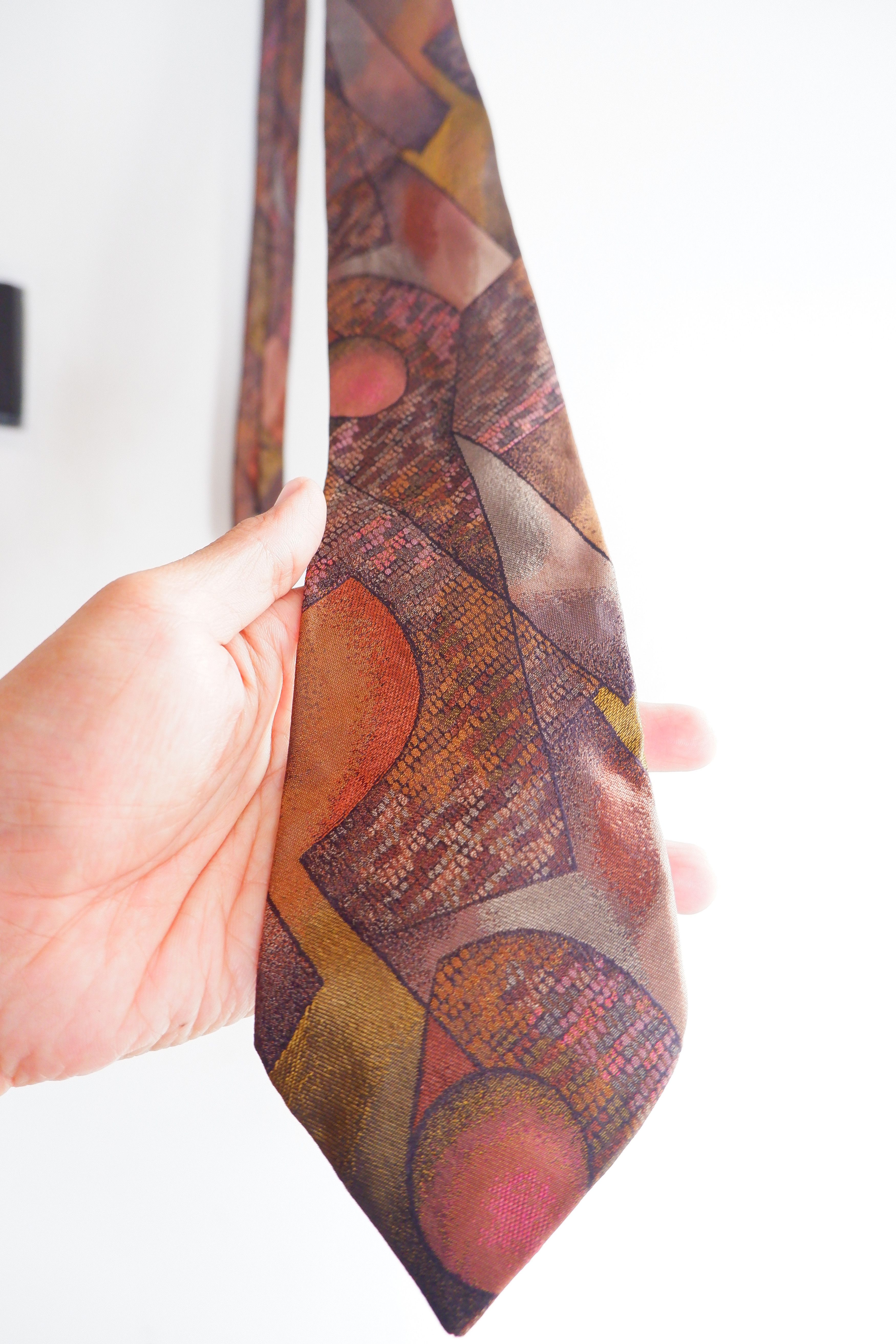 Tete Homme Vintage TETE HOMME Jacquard Silk Tie Size ONE SIZE - 1 Thumbnail
