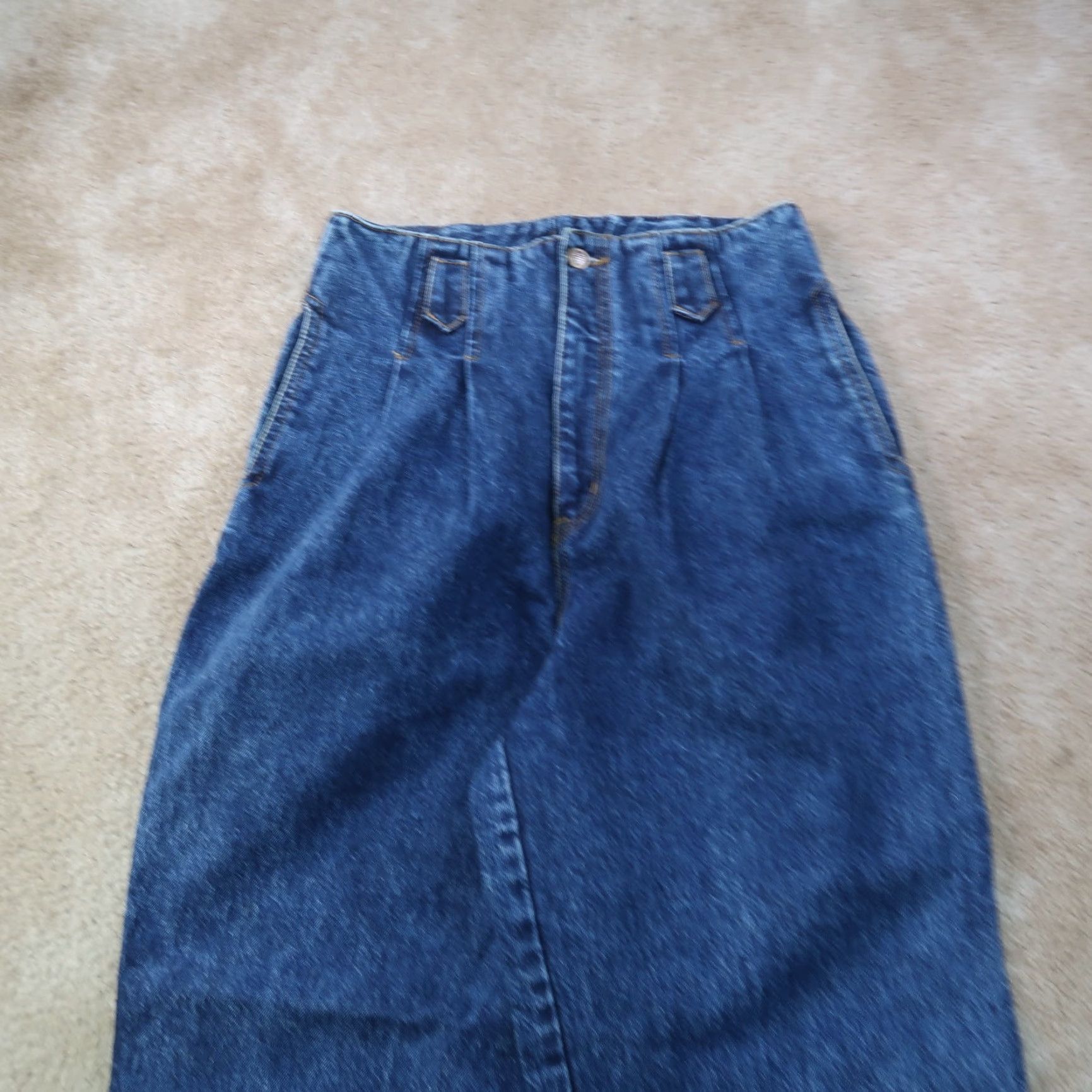 Bill Blass VINTAGE Bill Blass Jeans Women's 12 High Rise Tapered 31 Inseam Denim Blue 100% Cotton 5-Pocket Size 34" / US 12 / IT 48 - 3 Thumbnail