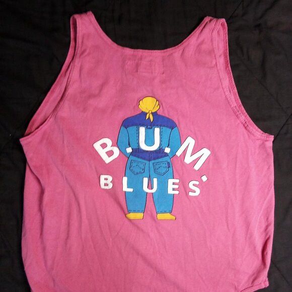 B.U.M Equipment Vintage B.U.M. Blues Tank Top Shirt Size US XL / EU 56 / 4 - 7 Thumbnail