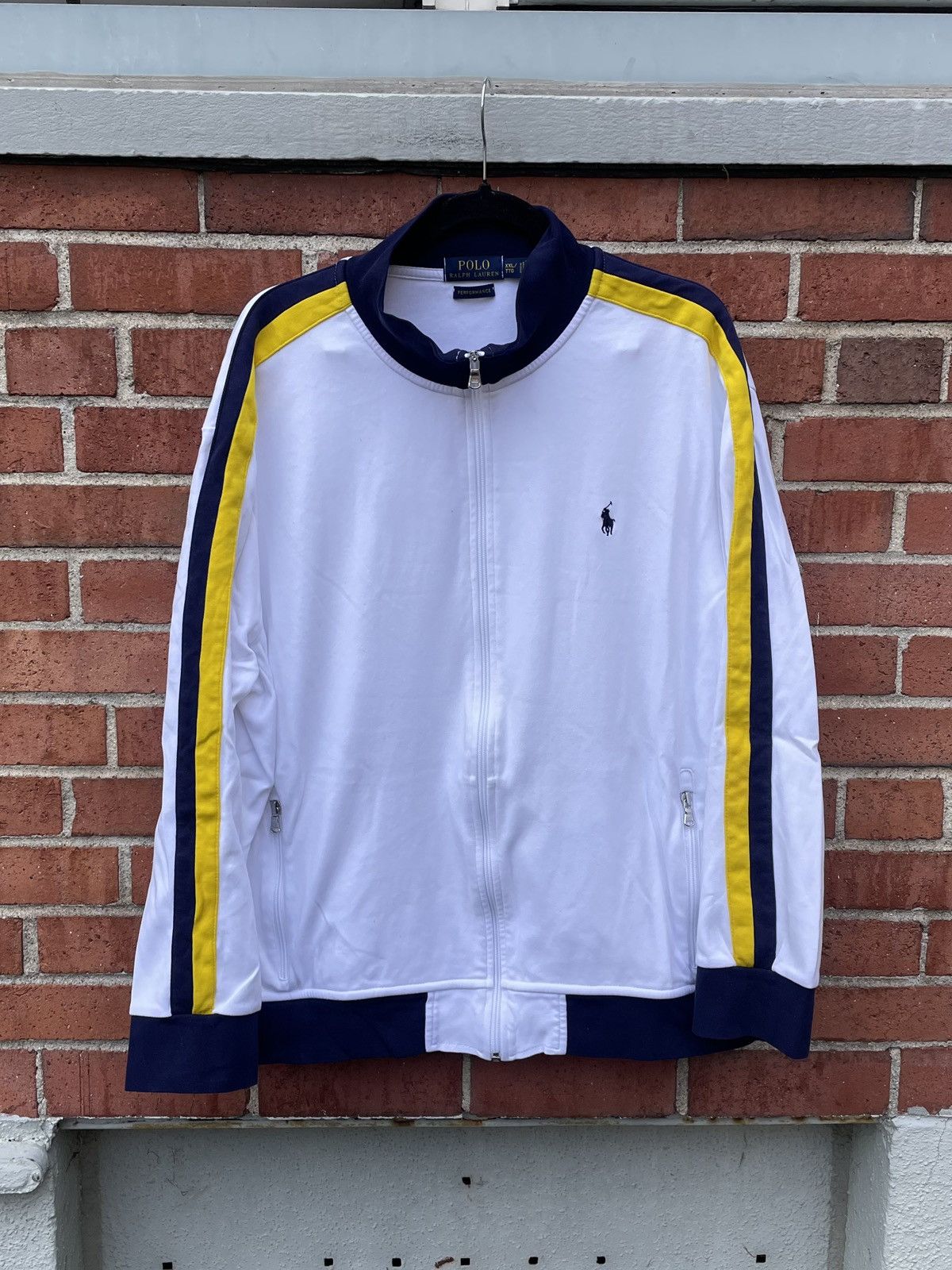Polo Ralph Lauren Mens Polo Ralph Lauren Performance Striped Track Jacket Size US XXL / EU 58 / 5 - 1 Thumbnail