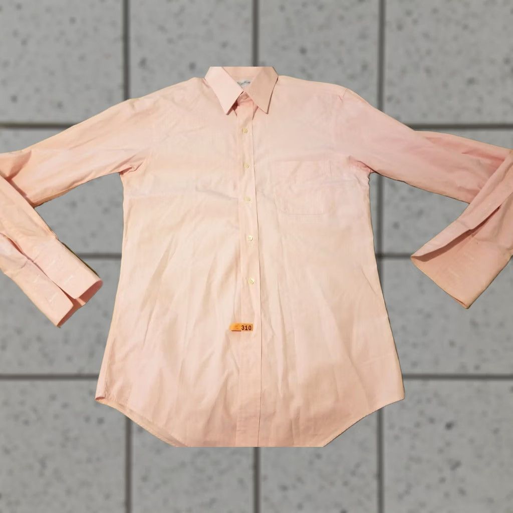 Brooks Brothers Mens Brooks Brothers Dress Shirt S Small Pink Button Cotton Size 36R - 1 Thumbnail