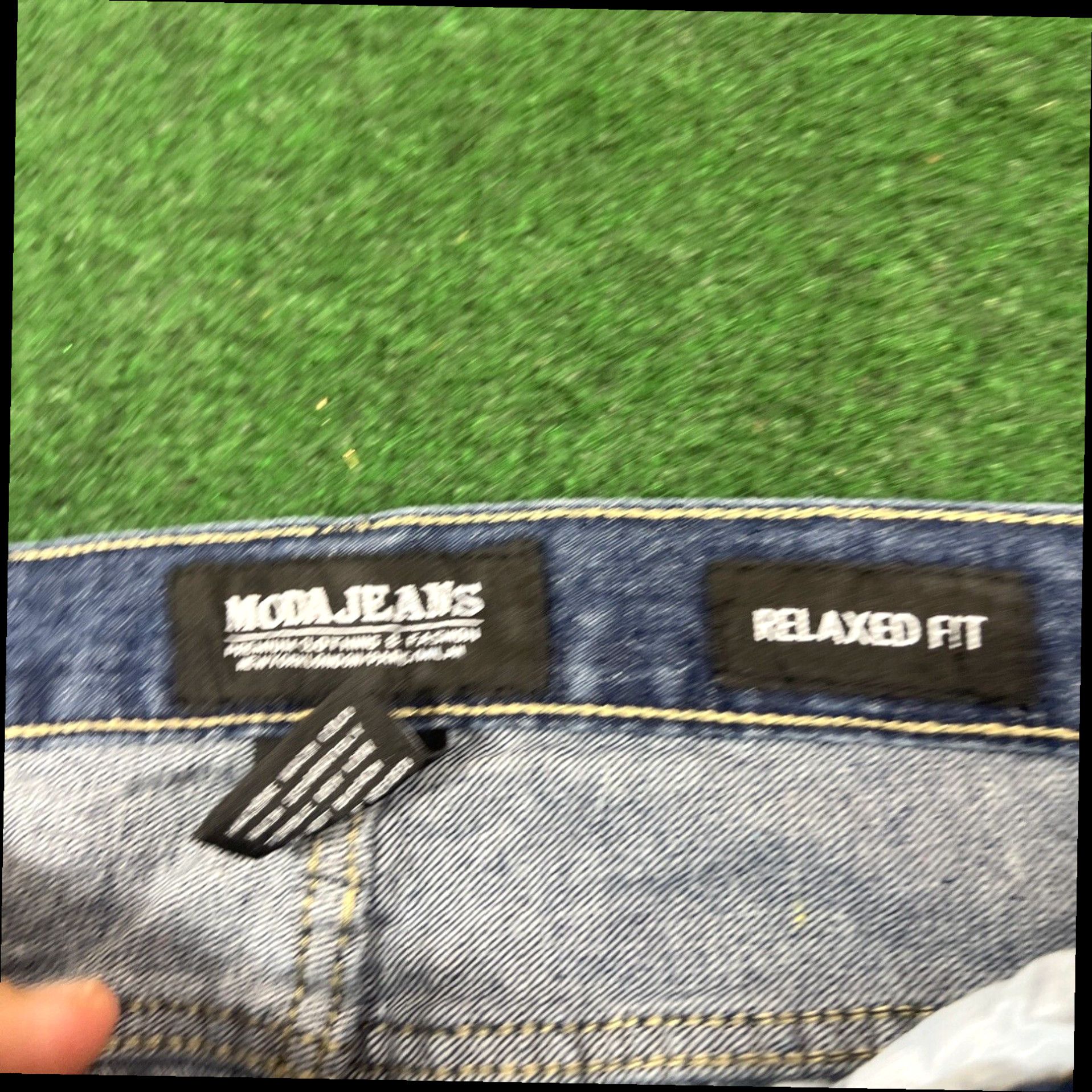 Vintage Moda Int'l The London Blue Jean Baggy Casual 40x32 Relaxed Fit Size 27" / US 4 / IT 40 - 7 Thumbnail