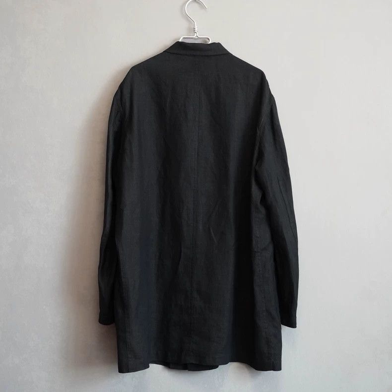 Yohji Yamamoto Yohji Yamamoto 94SS Hidden Striped Linen Workman's Jacket 2 Size US M / EU 48-50 / 2 - 2 Thumbnail