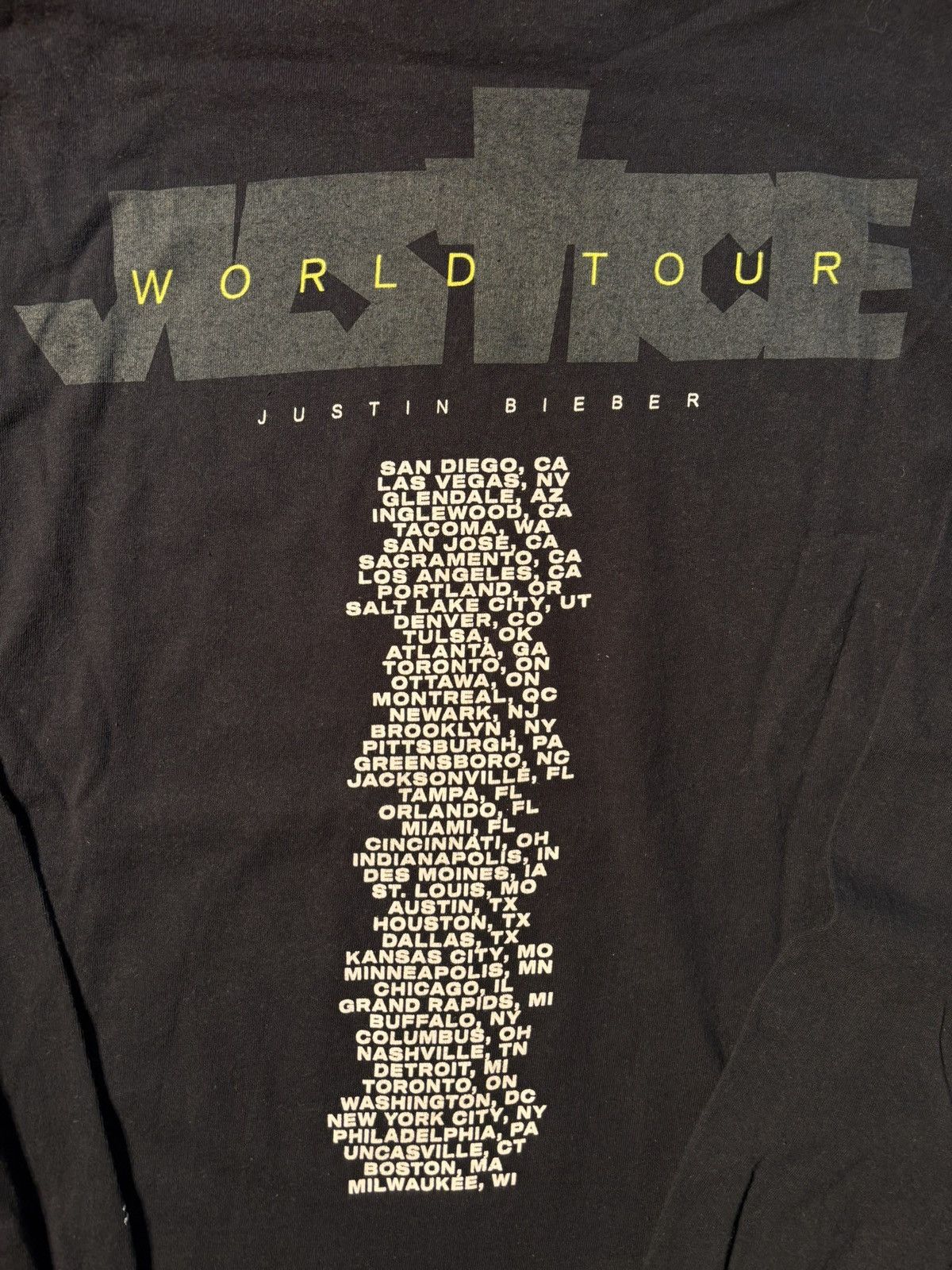 Justin Bieber Justin Bieber Justice USA Band Tour Double Sided Long Sleeve Size US XL / EU 56 / 4 - 8 Thumbnail