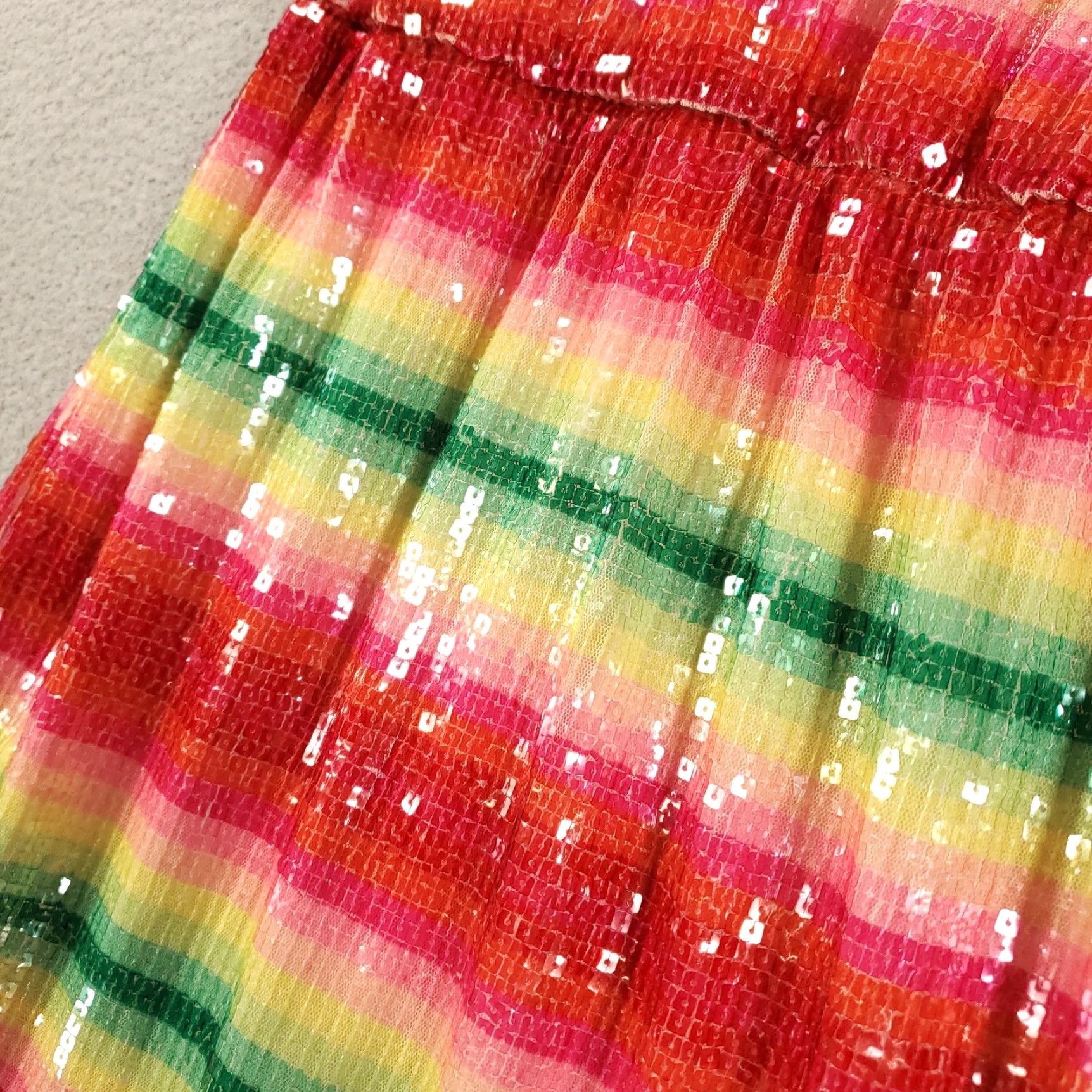 J.Crew J.CREW Dress New Sequin Rainbow Striped Sparkle Sequin Dress Size 4 Watermelon Barbiecore Size S / US 4 / IT 40 - 4 Thumbnail