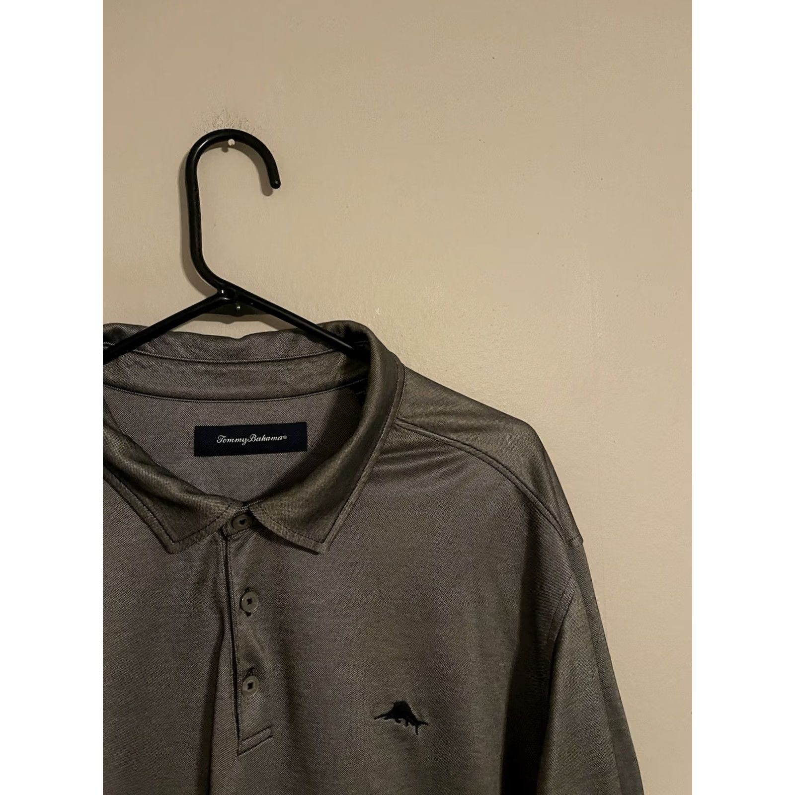 Tommy Bahama Tommy Bahama Polo Shirt Gray Long Sleeve - Men's Big/Tall 2XB Size US XXL / EU 58 / 5 - 2 Thumbnail