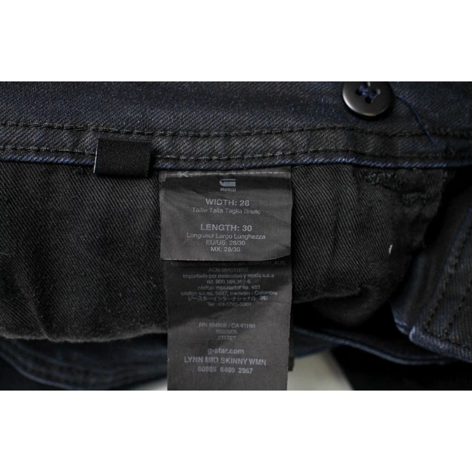 G-Star G-STAR Lynn Mid Skinny Jeans Women's W28/L30 Zip Fly Dark Blue Jeans Size 28" / US 6 / IT 42 - 6 Thumbnail