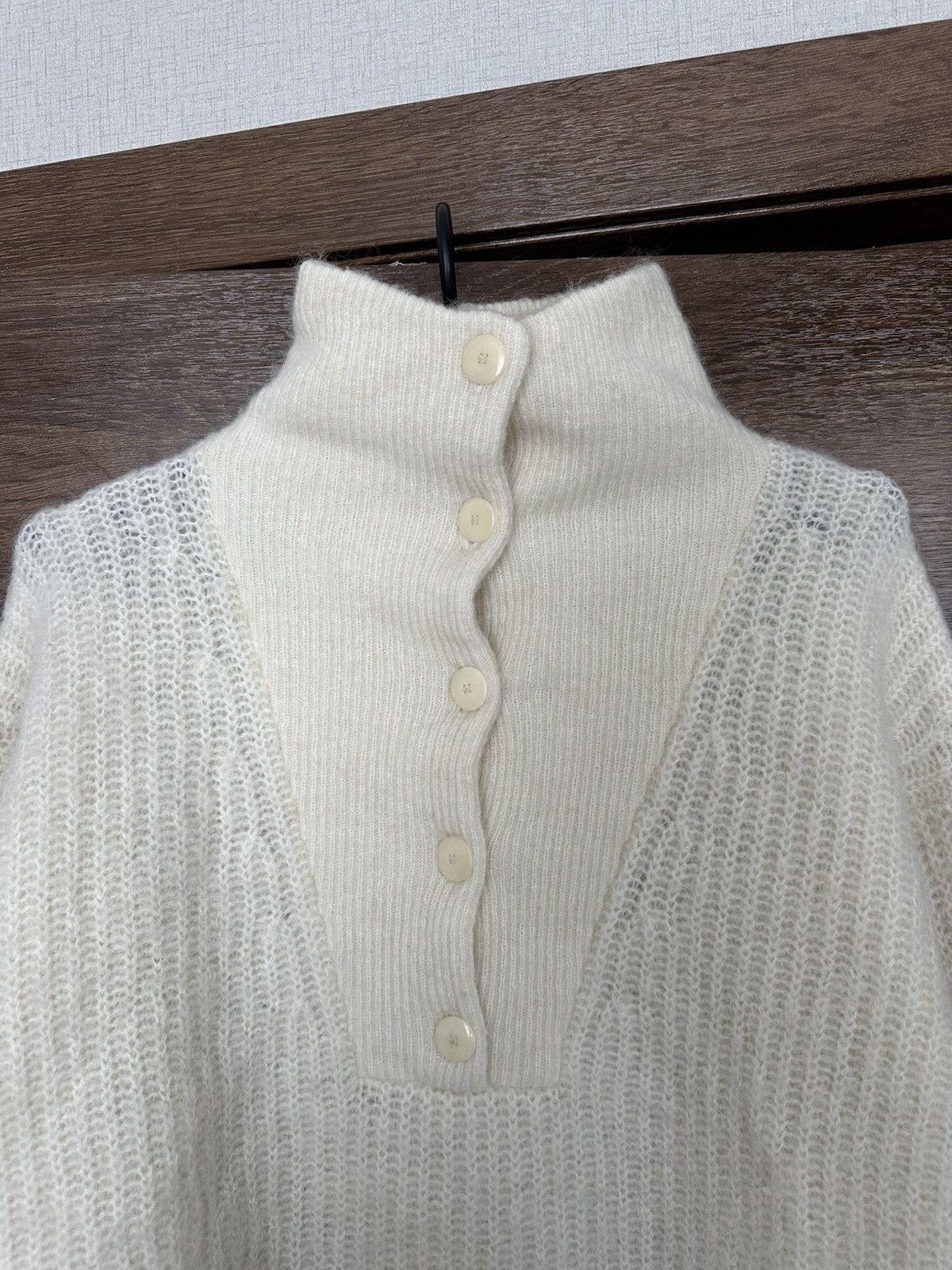 Sezane Le Maille Sezane Knit Wool Mohair Sweater Pullover Size XL / US 12-14 / IT 48-50 - 7 Thumbnail