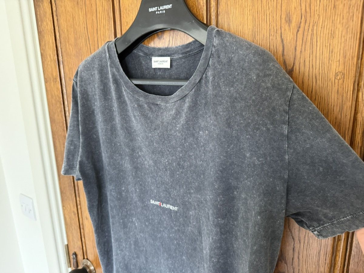 Saint Laurent Paris SS19 Saint Laurent Rive Gauche logo acid wash T shirt grail Size US S / EU 44-46 / 1 - 9 Thumbnail