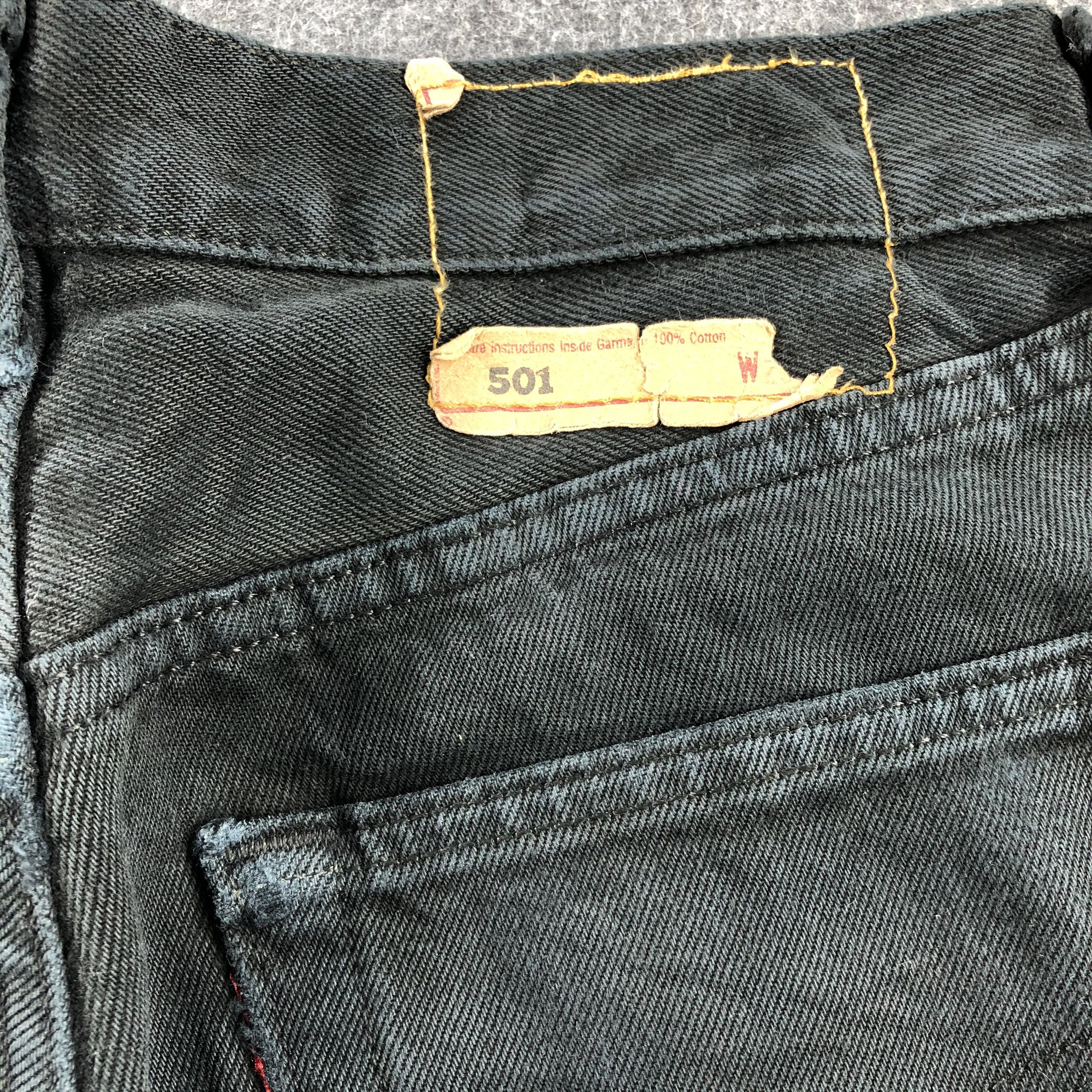 Levi's × Vintage Distress Vintage 90s Levis 501 Faded Black Jeans-JM1604 Size US 28 / EU 44 - 7 Thumbnail