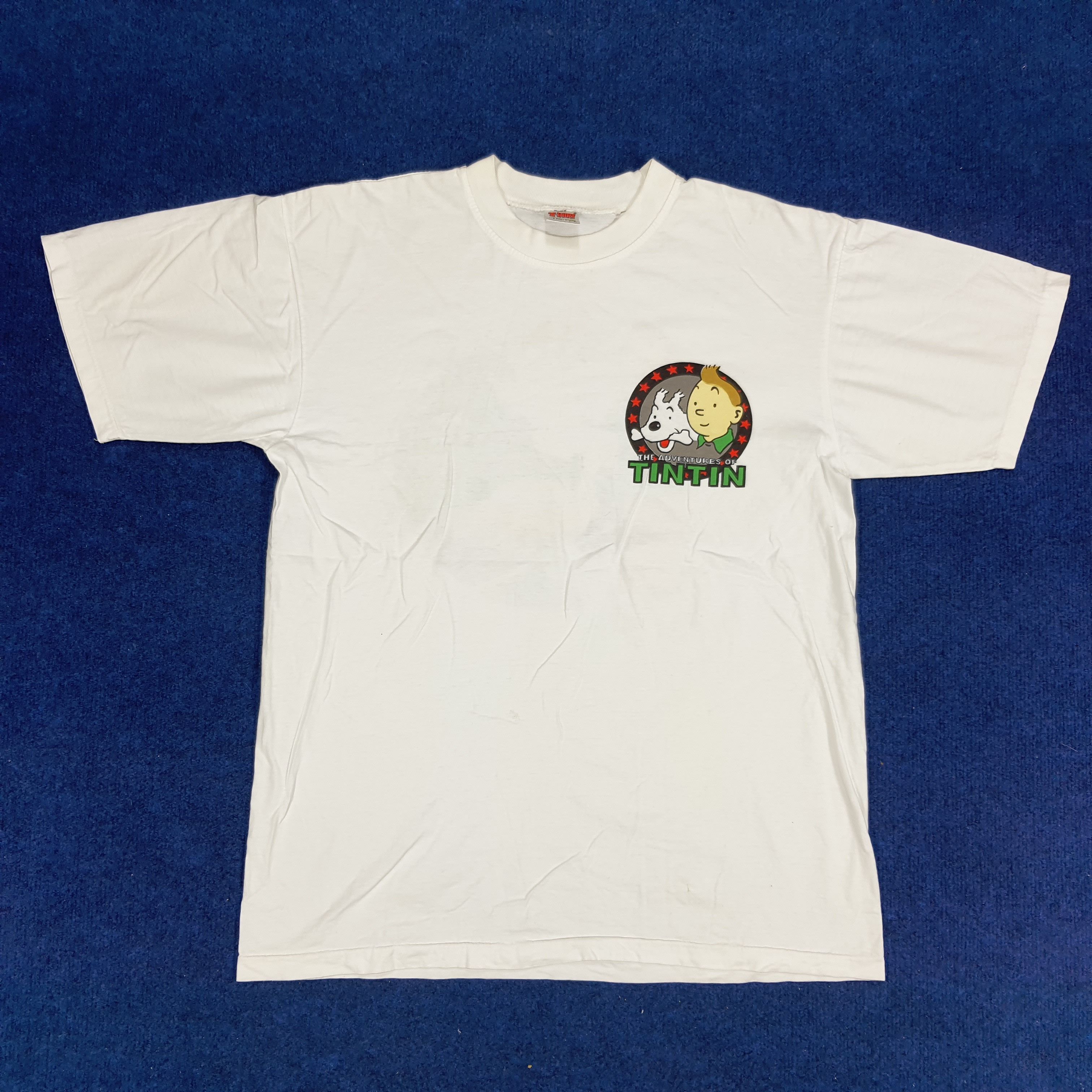 Cartoon Network × Vintage Vintage The Adventure Of TinTin & Snowy 90s Cartoon Tshirt Size US L / EU 52-54 / 3 - 3 Thumbnail