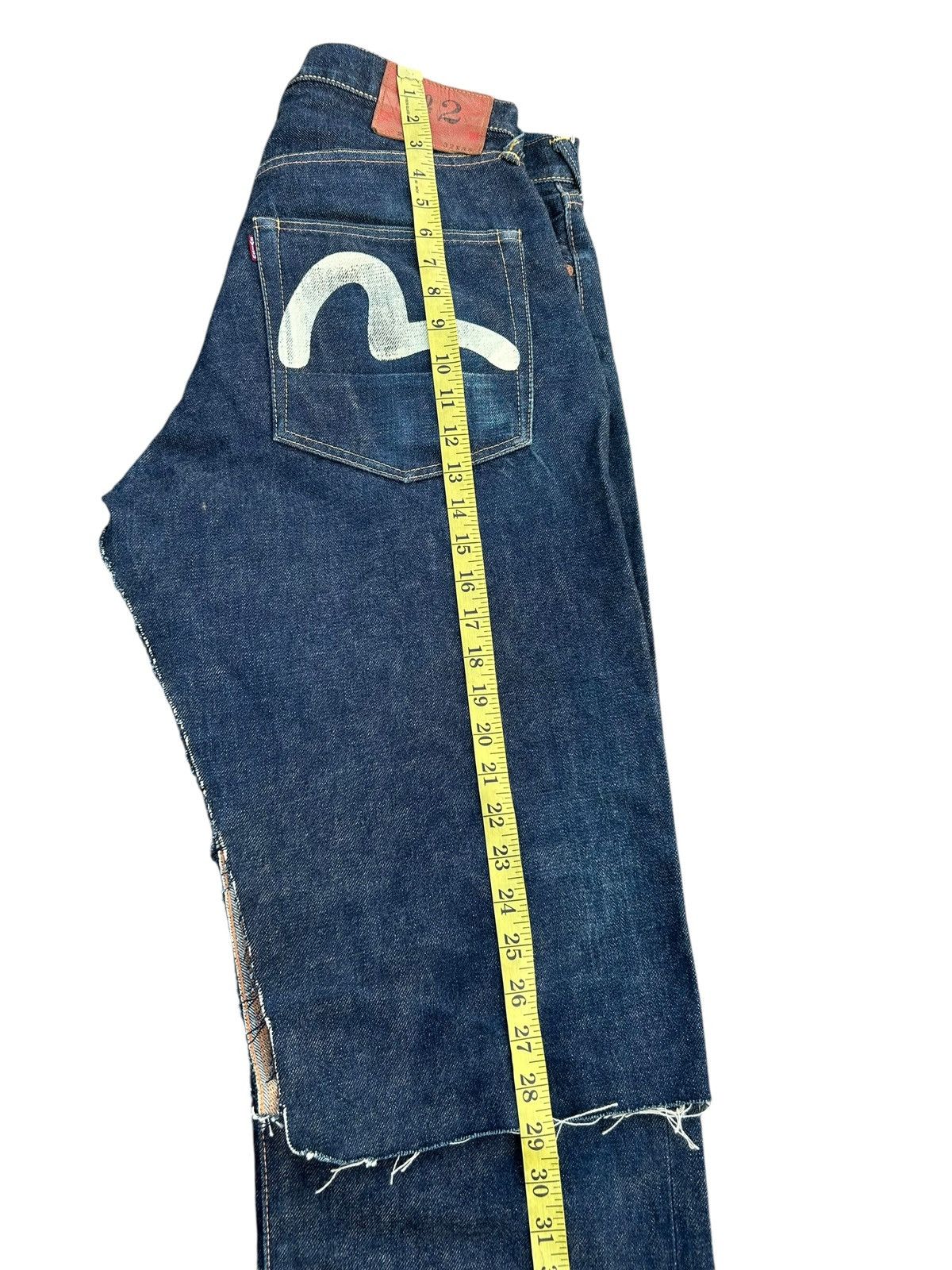 Kapital VINTAGE EVISU SELVEDGE THRASHED DENIM JEANS Size US 32 / EU 48 - 18 Thumbnail