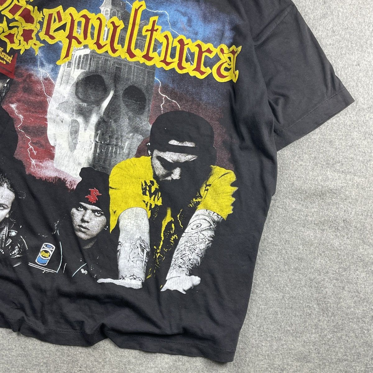 Band Tees × Vintage 90s Vintage SEPULTURA Metal Size US XL / EU 56 / 4 - 4 Thumbnail