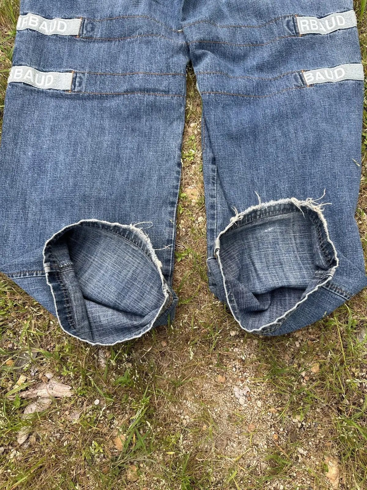 Marithe + Francois Girbaud MARITHE FRANCOIS GIRBAUD SHUTTLE TAPE BONDAGE DENIM PANTS Size US 33 - 16 Thumbnail