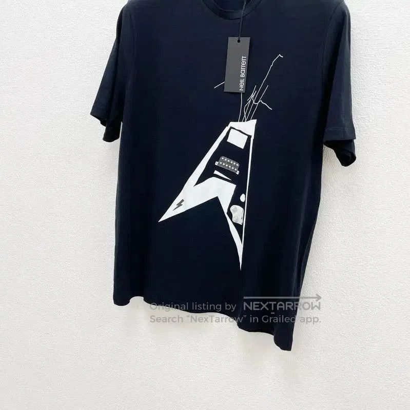 Neil Barrett NeIL BarreTT Black Cotton Short Sleeve T-Shirt . Size US M / EU 48-50 / 2 - 3 Thumbnail