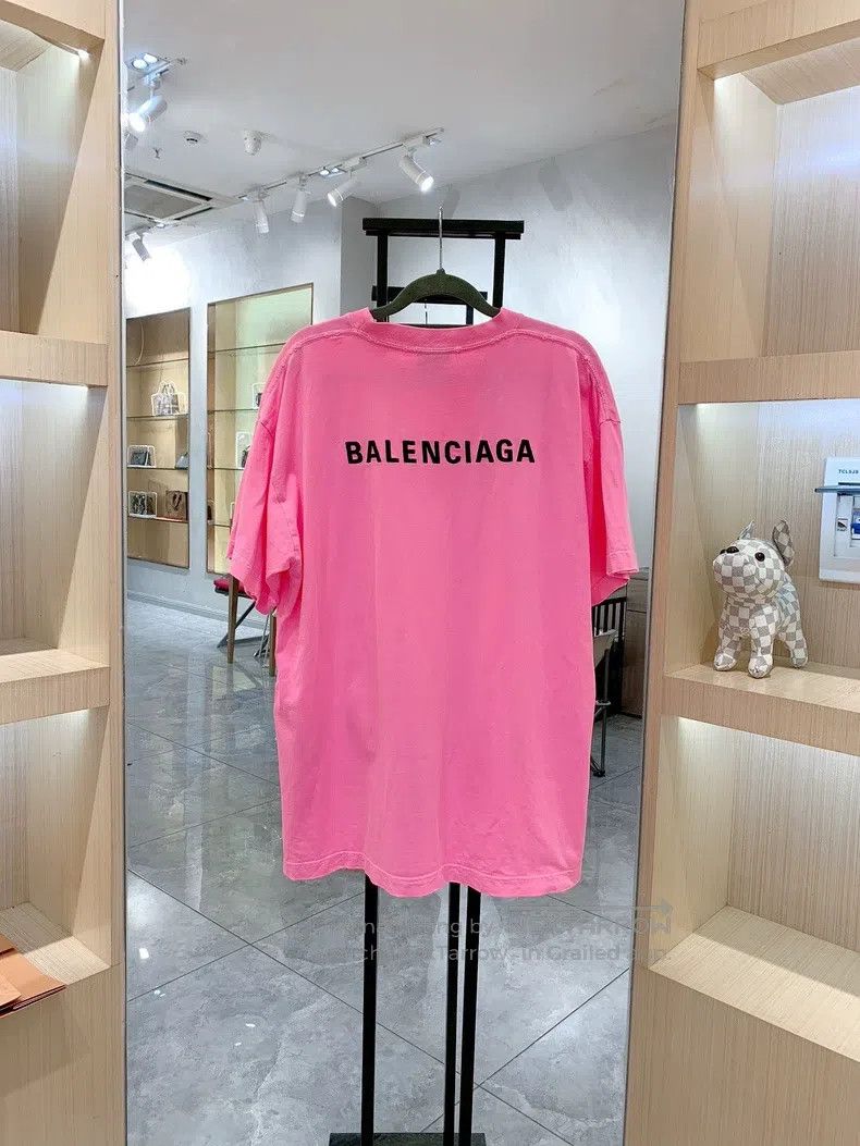 Balenciaga Balenciaga Pink Short Sleeve T-Shirt Size US L / EU 52-54 / 3 - 2 Thumbnail