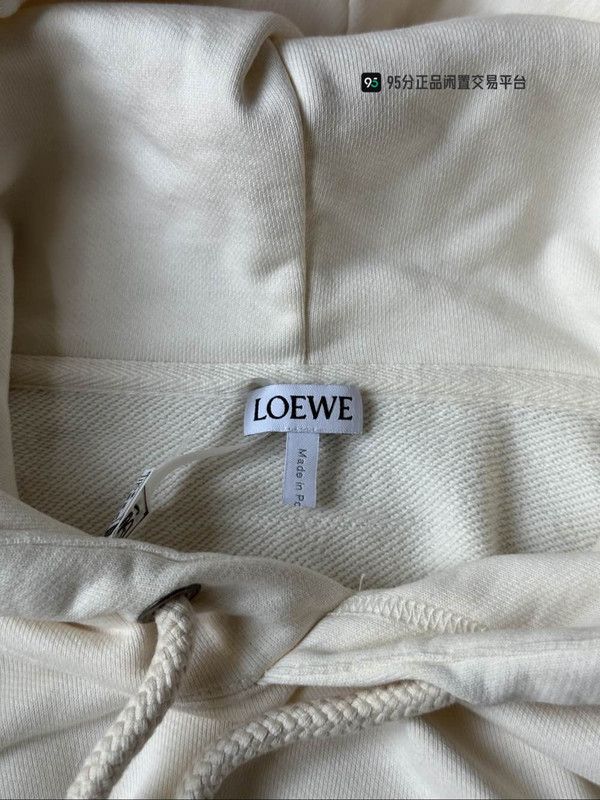 Loewe LOEWE FW22 Men's Beige Logo Hoodie Size US XS / EU 42 / 0 - 1 Thumbnail