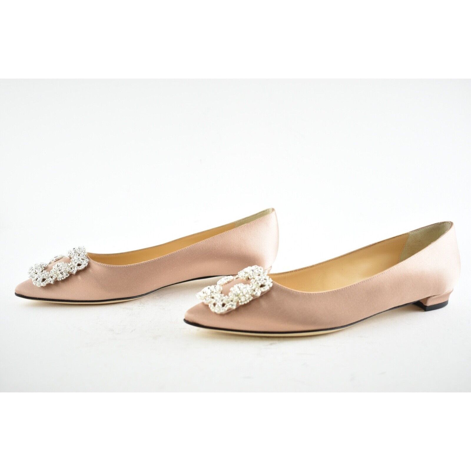 Manolo Blahnik Hangisi Satin Jewel Buckle Ballerina Ballet Flat 36 Size US 6 / IT 36 - 8 Thumbnail