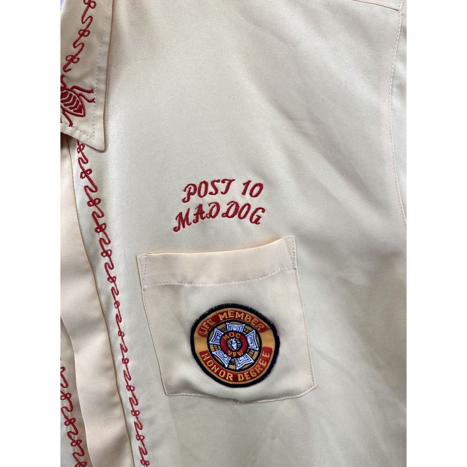 Alife VTG 90s VFW Life Member Button Up Pacific 15 Modalities Mites Hospital Shirt 3XL Size US XXL / EU 58 / 5 - 3 Thumbnail