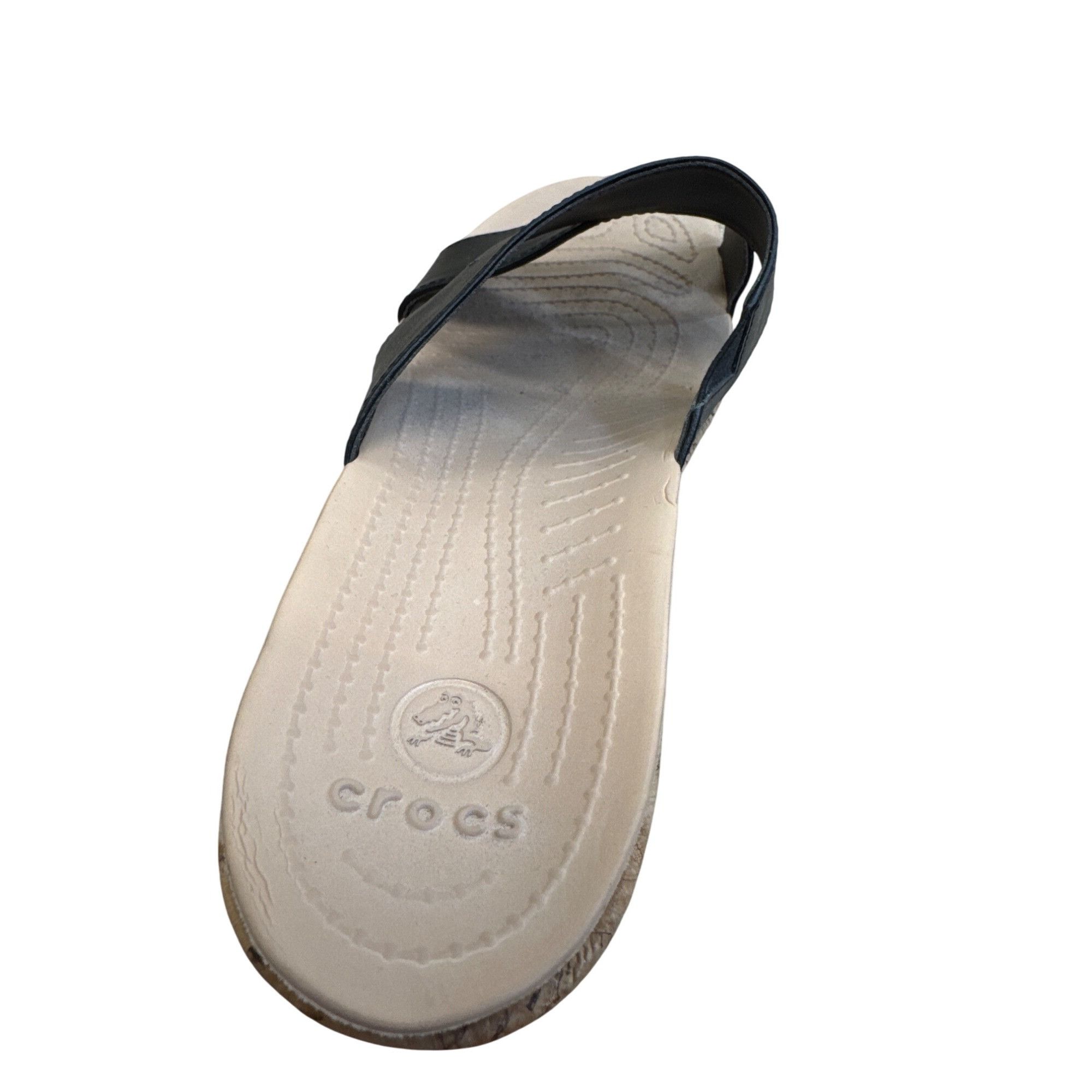 Crocs Crocs Womens Black Cork Wedge Sandals Size 10W SKU8135 Size US 10 / IT 40 - 9 Thumbnail