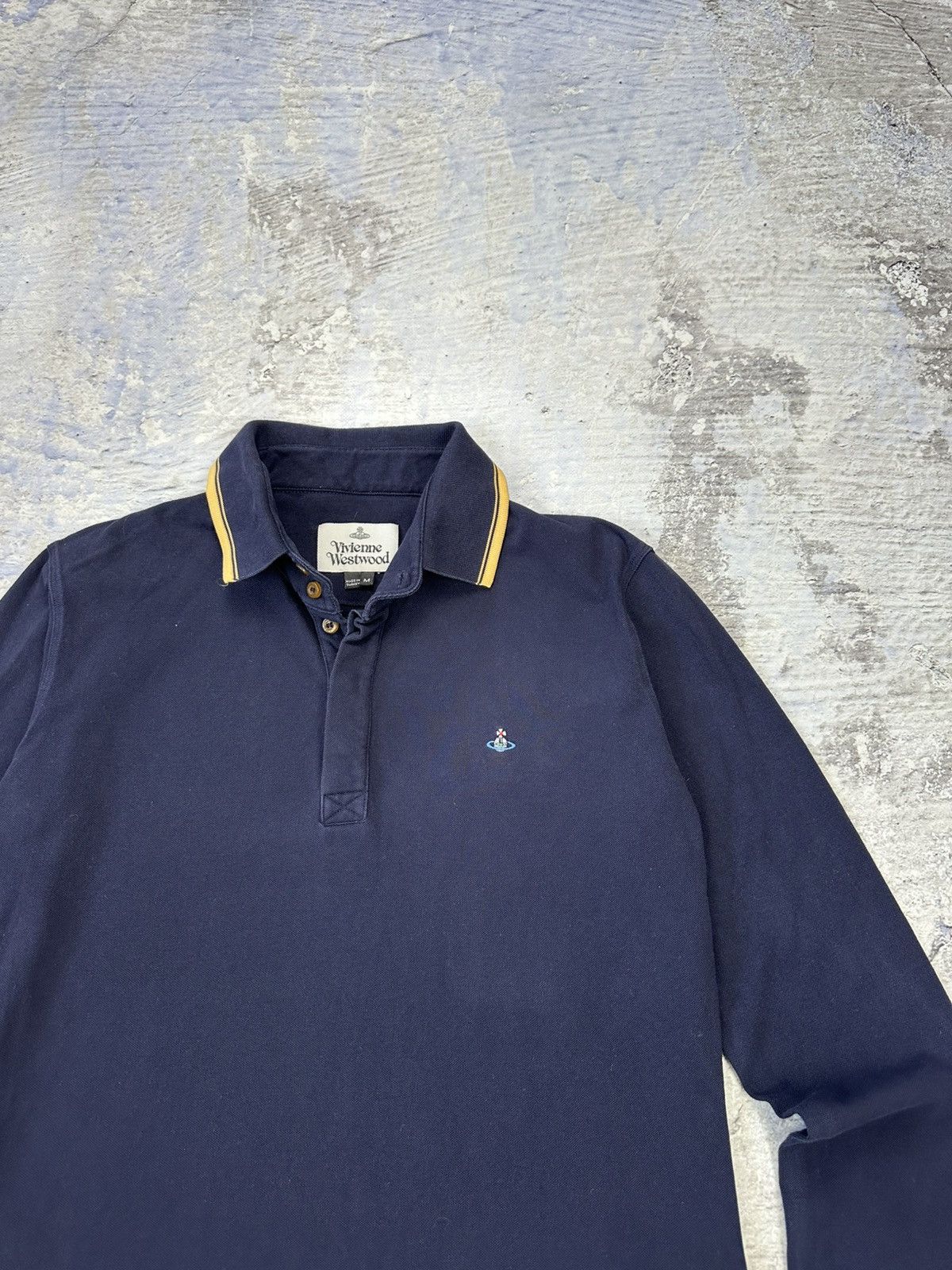 Vivienne Westwood Vivienne Westwood longsleeve poli shirt mens navy logo rare Size US M / EU 48-50 / 2 - 4 Thumbnail