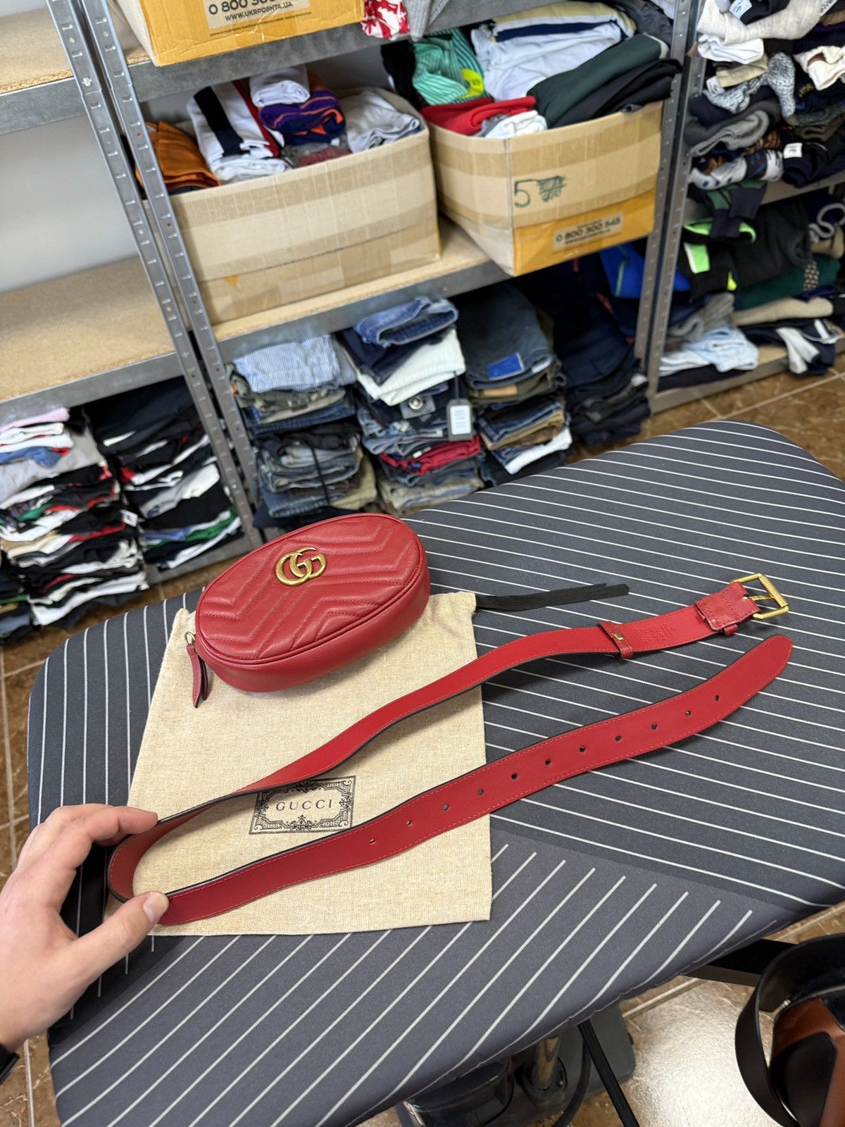 Gucci 🇮🇹 Gucci 476434 GG Marmont Bag Waist Pouch Belt Bag Waist Size ONE SIZE - 13 Thumbnail
