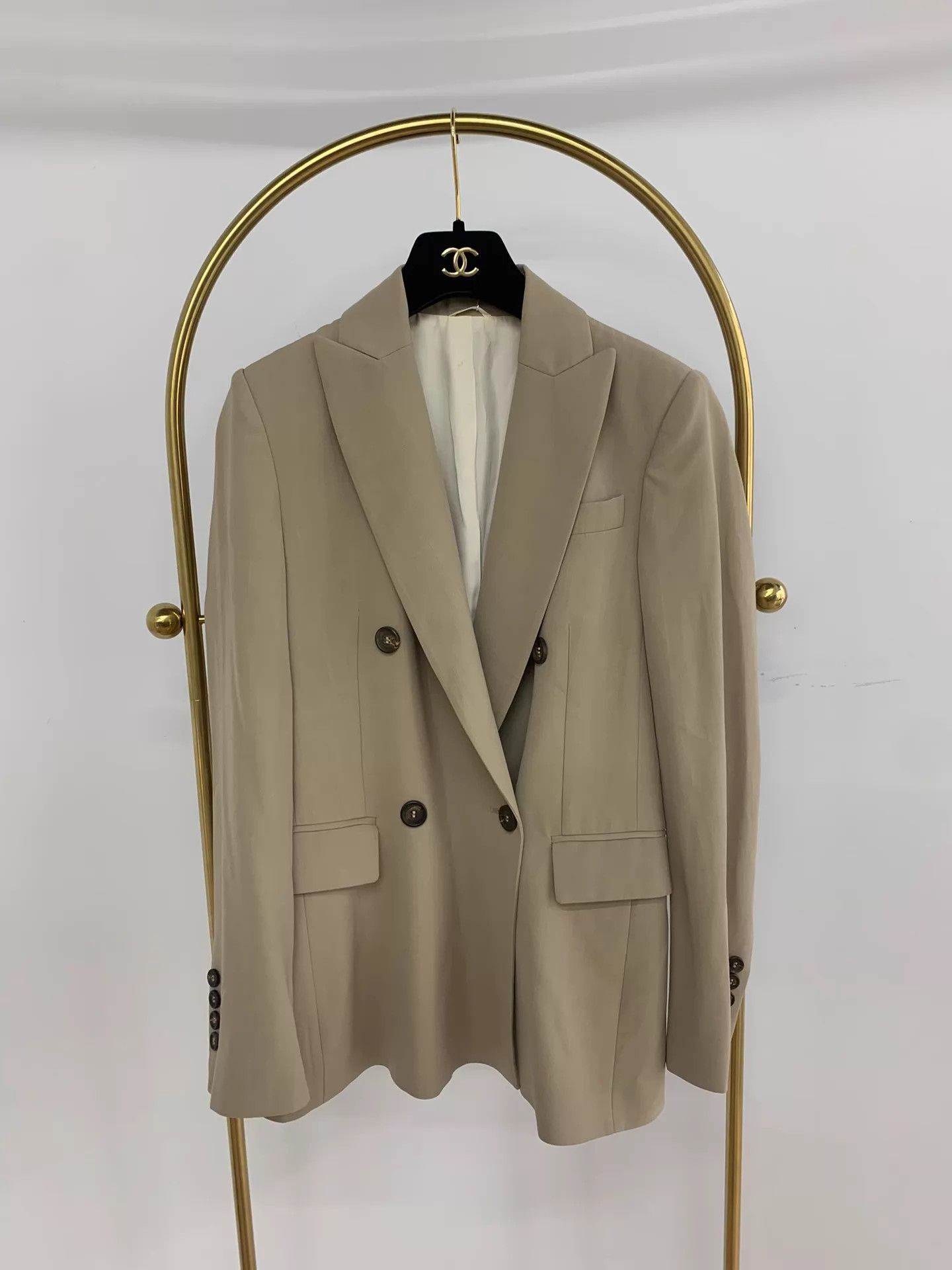 Brunello Cucinelli Brunello Cucinelli Double-Breasted Blazer 36 New Size XS / US 0-2 / IT 36-38 - 1 Thumbnail