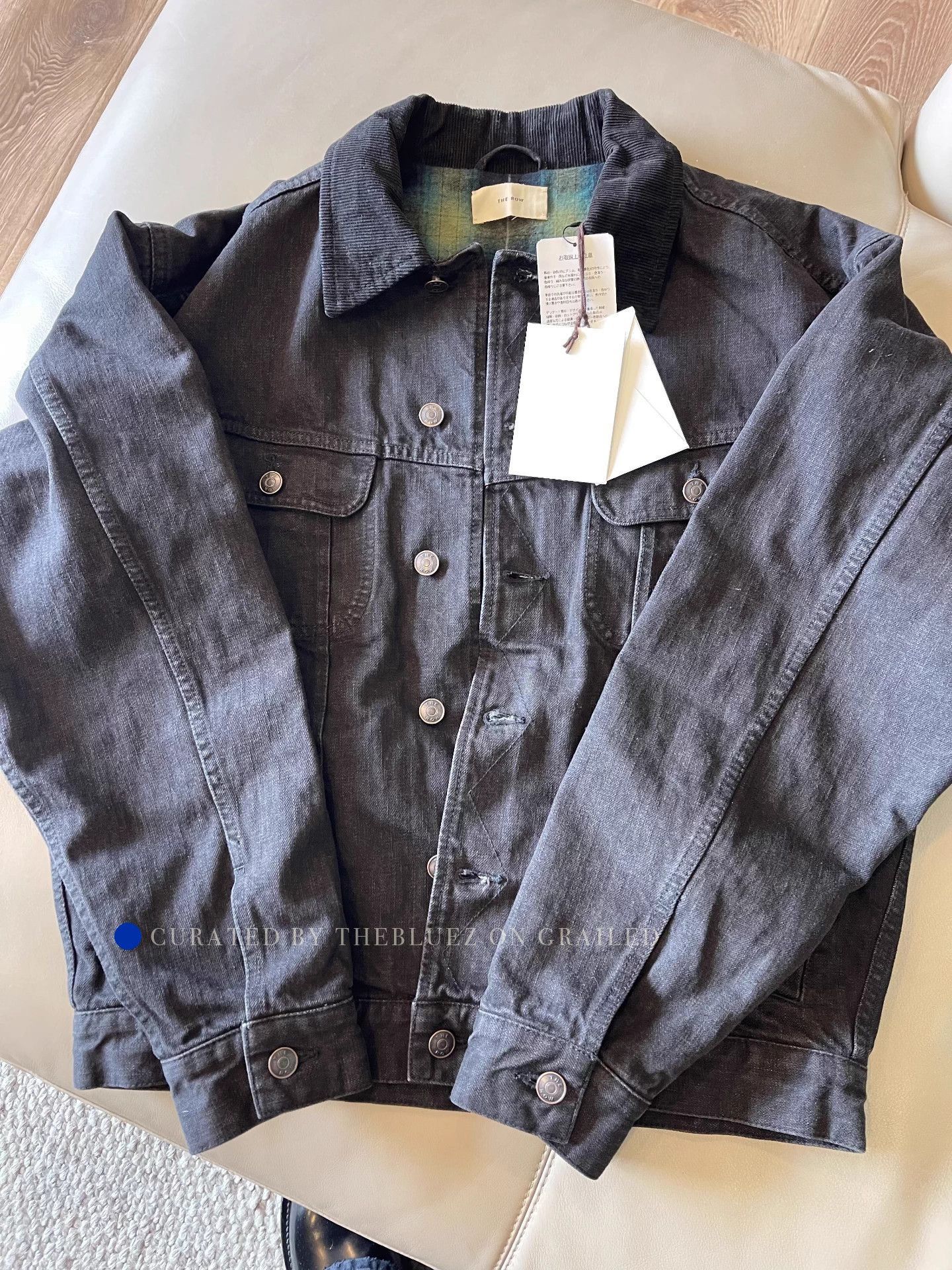 The Row Washed Black Denim Jacket with Corduroy Collar Size US S / EU 44-46 / 1 - 1 Thumbnail