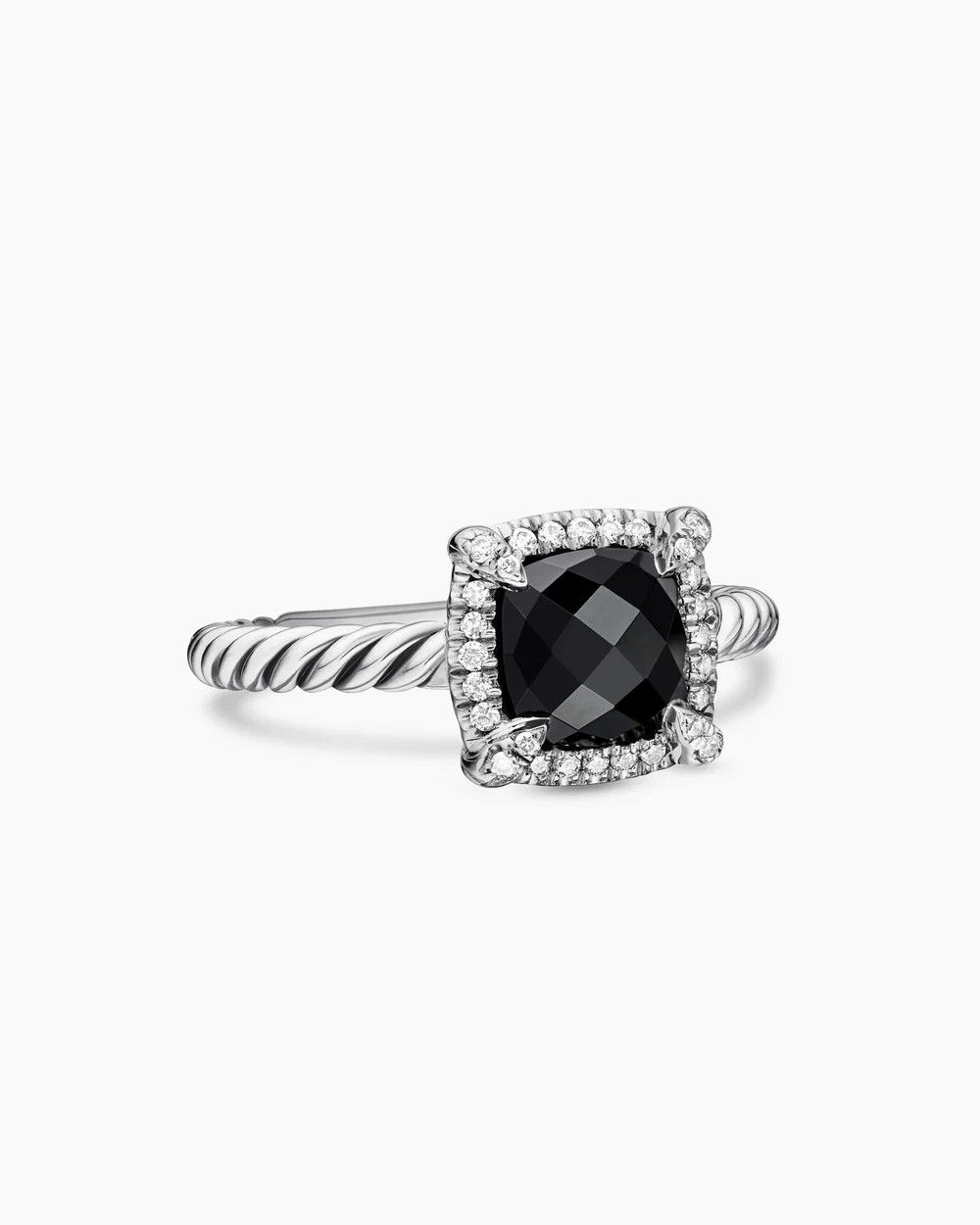 David Yurman oc11z0925 Size: OS / Pavé Bezel Ring in Silver Size ONE SIZE - 1 Thumbnail