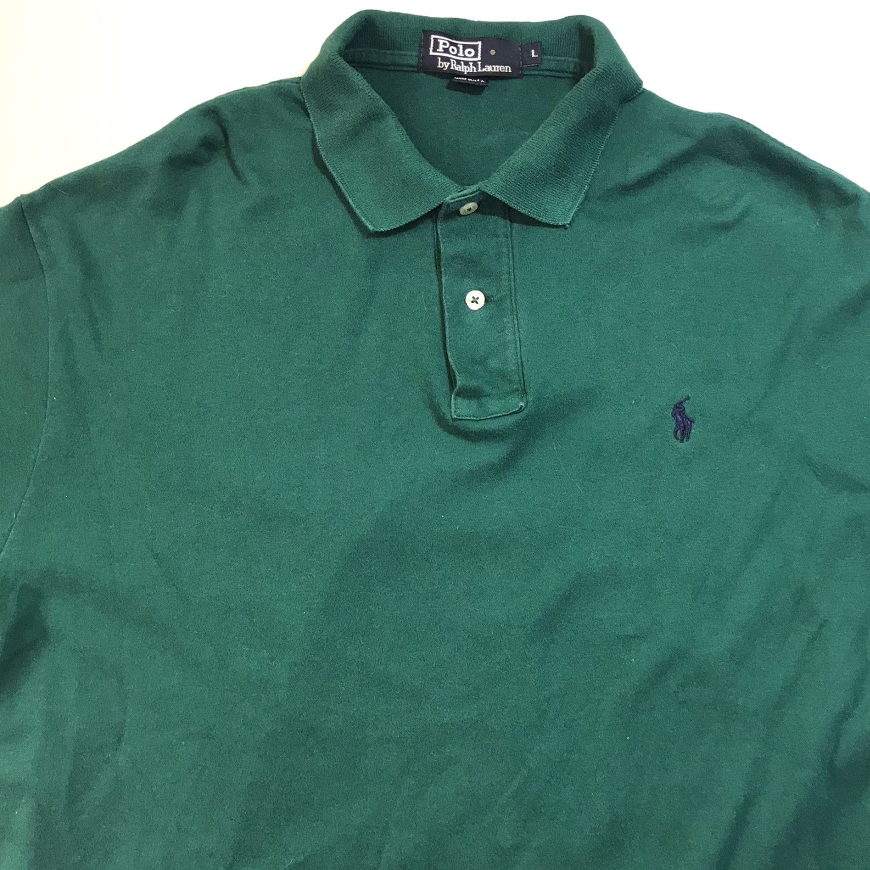 Polo Ralph Lauren VINTAGE Polo Ralph Lauren Polo Shirt Mens L Green 90s Golf Short Sleeve Polo Shirt Mens L Green Golf 90s USA Mens) Size US L / EU 52-54 / 3 - 2 Thumbnail