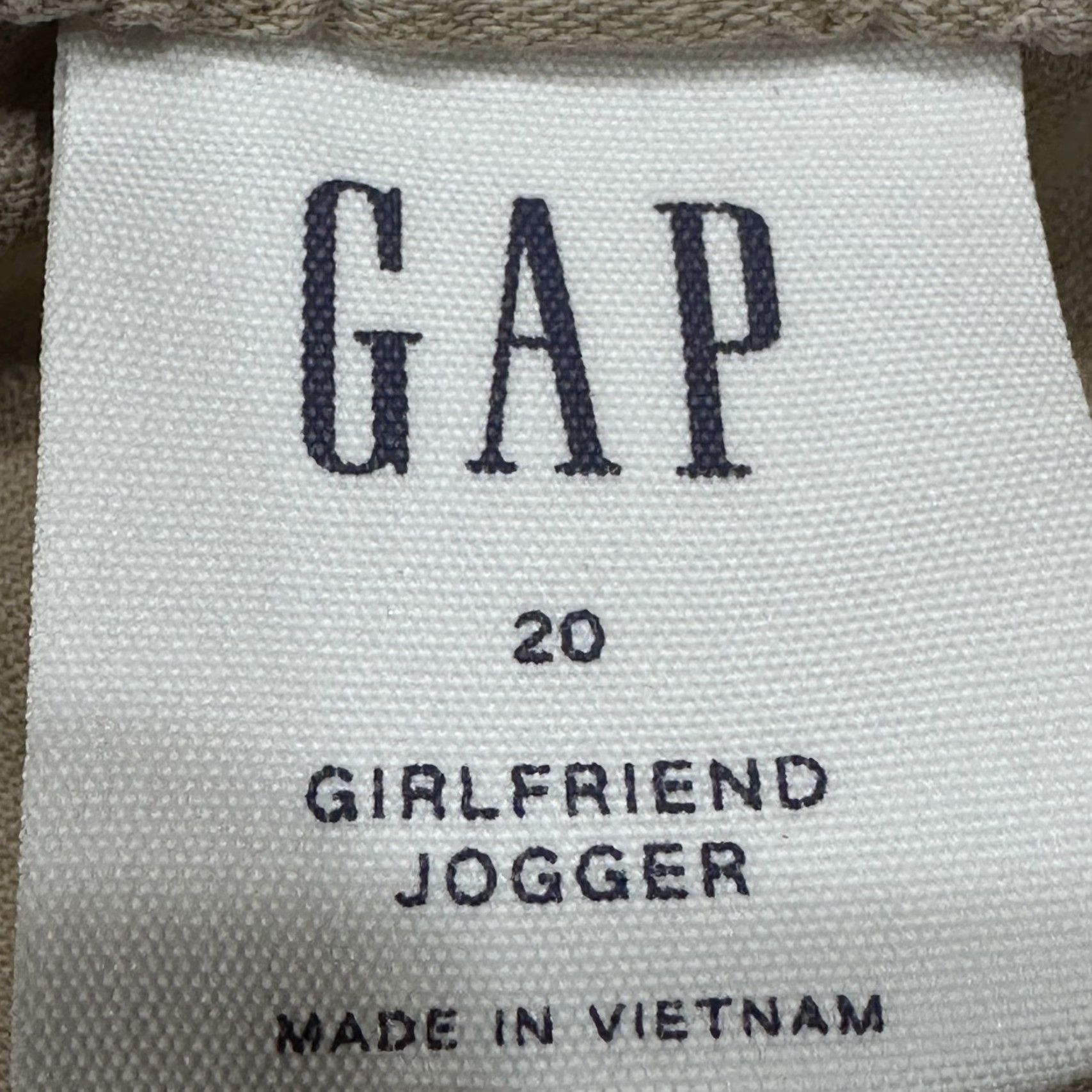 Gap Gap Women Pants 20 Beige Girlfriend Jogger Tapered Cuffed Cotton High Waist Size 42" / US 20 - 3 Thumbnail