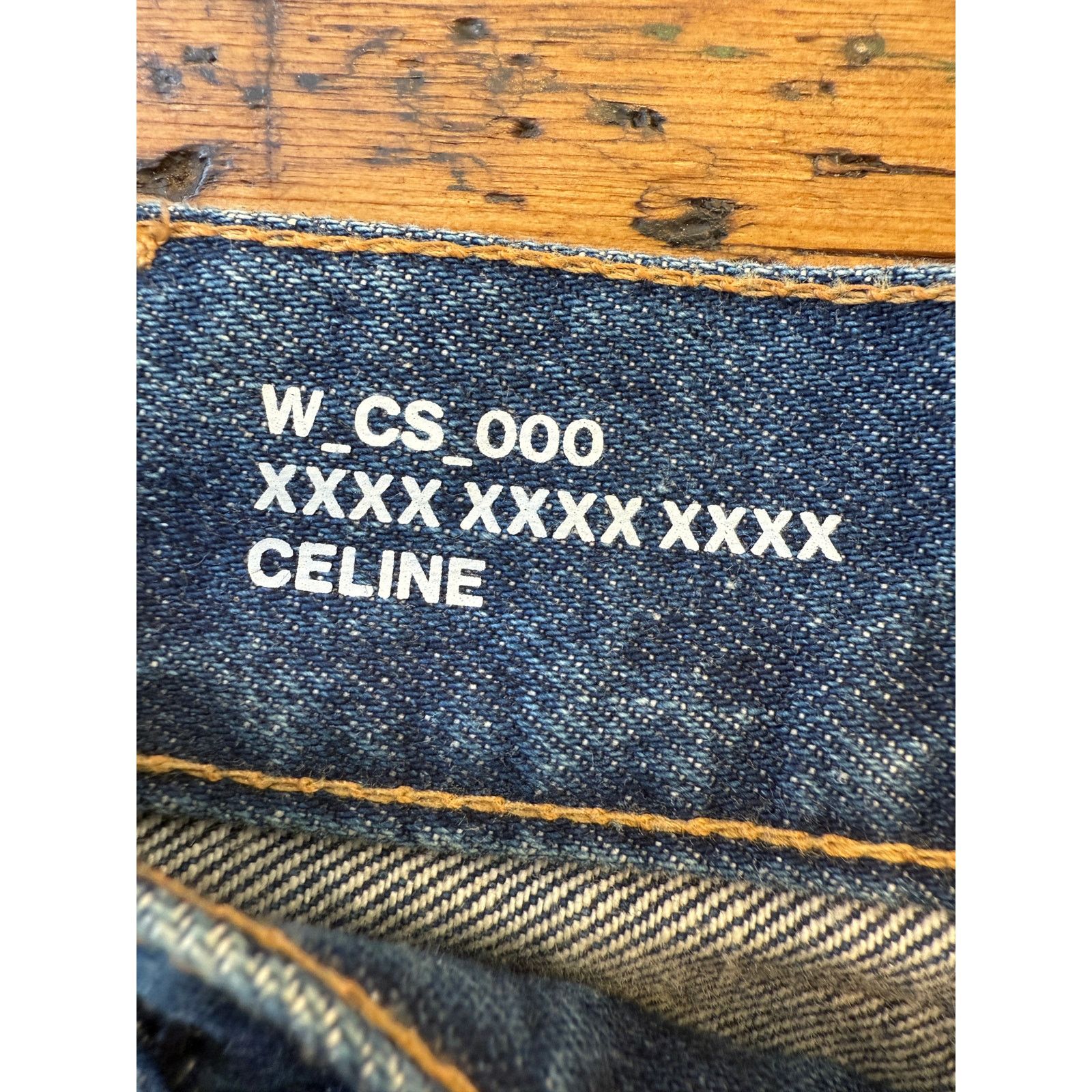 Celine Celine SAMPLE Doublon Logo Chain Dark Union Wash Jeans Size 26" / US 2 / IT 38 - 5 Thumbnail