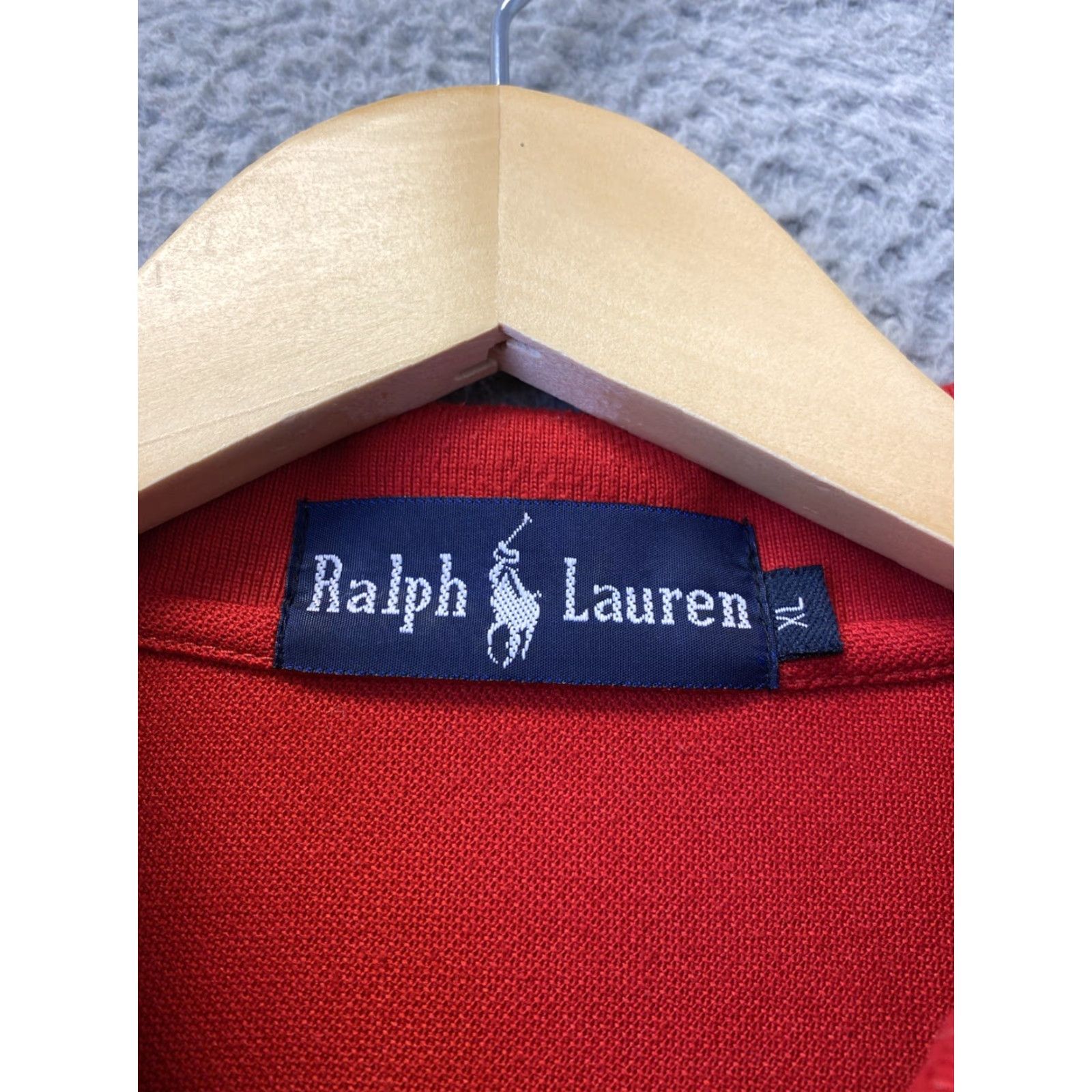 Ralph Lauren VINTAGE Ralph Lauren Polo Shirt XL Red Solid Short Sleeve Collared Casual Mens Size US XL / EU 56 / 4 - 3 Thumbnail