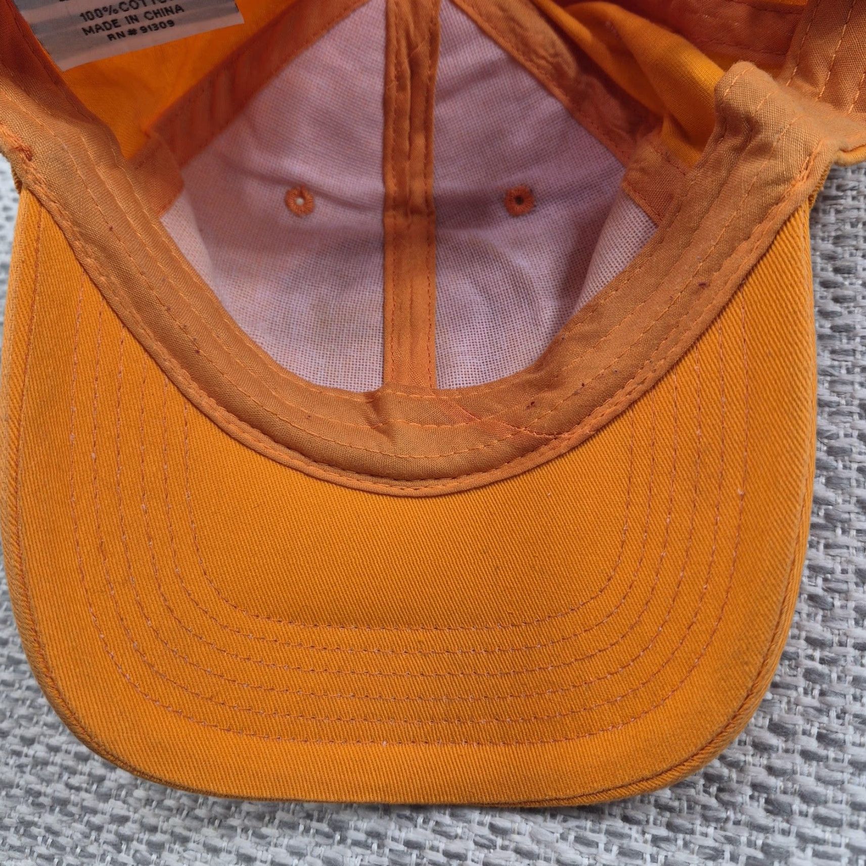 Vintage Big Accessories Hat Cap Strap Back One Size Orange Army Skull Mens Baseball Cap Size ONE SIZE - 7 Thumbnail