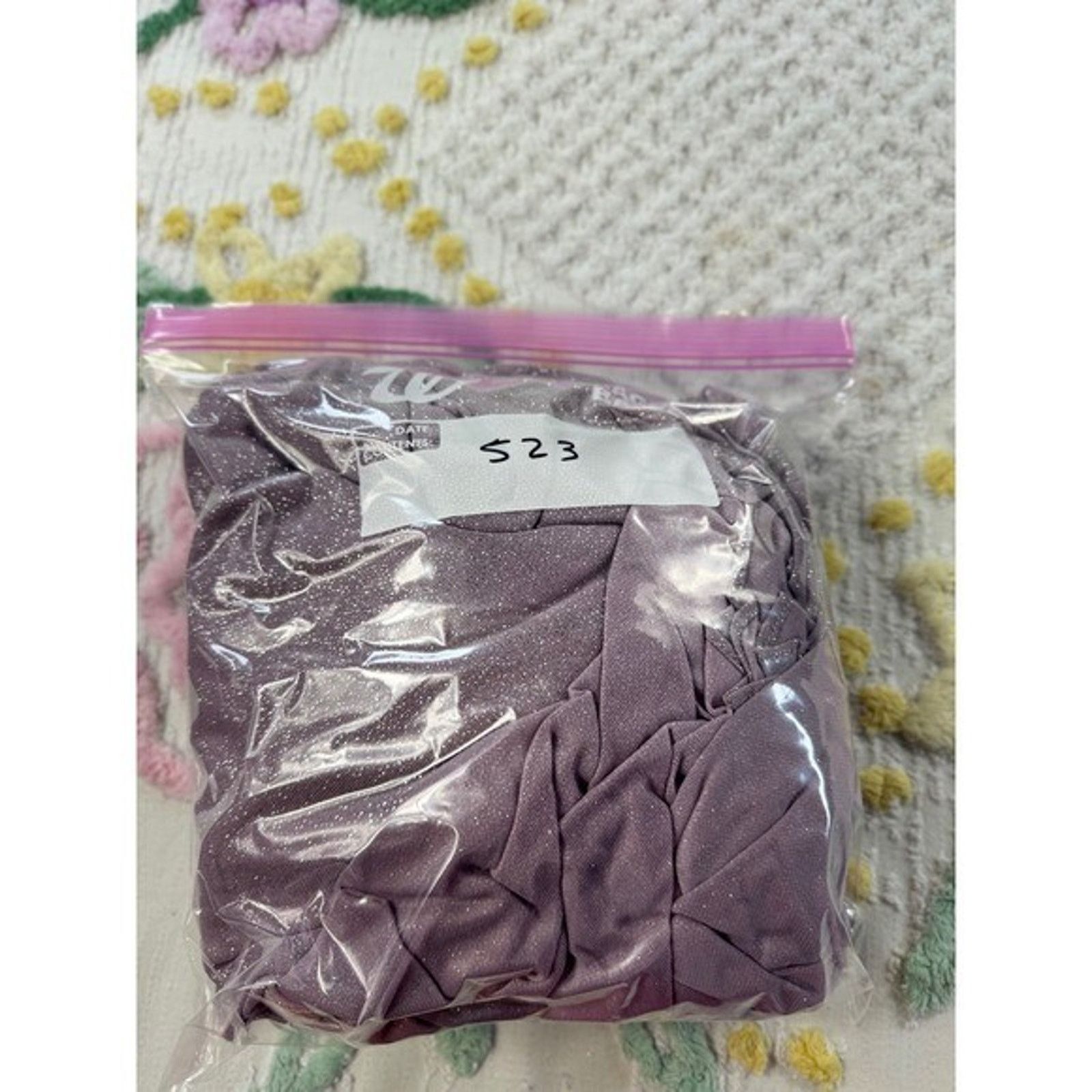 Alex Evenings Alex Evenings Mauve Sparkle Ruched Off Shoulder Gown 16 Size XXL / US 16-18 / IT 52-54 - 11 Thumbnail