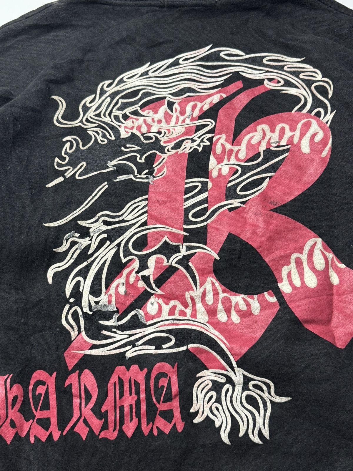 If Six Was Nine × Japanese Brand × Le Grande Bleu (L.G.B.) FUR HOODIE KARMA TRIBAL DRAGON Size US M / EU 48-50 / 2 - 7 Thumbnail