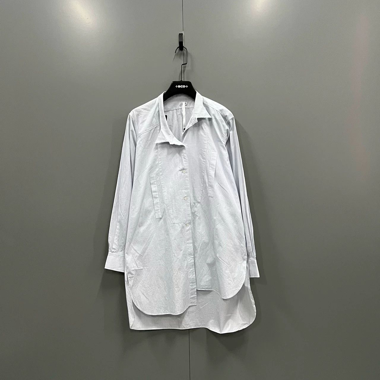 Loewe LOEWE Pinstripe Asymmetric Shirt Dress Size XS / US 0-2 / IT 36-38 - 1 Thumbnail