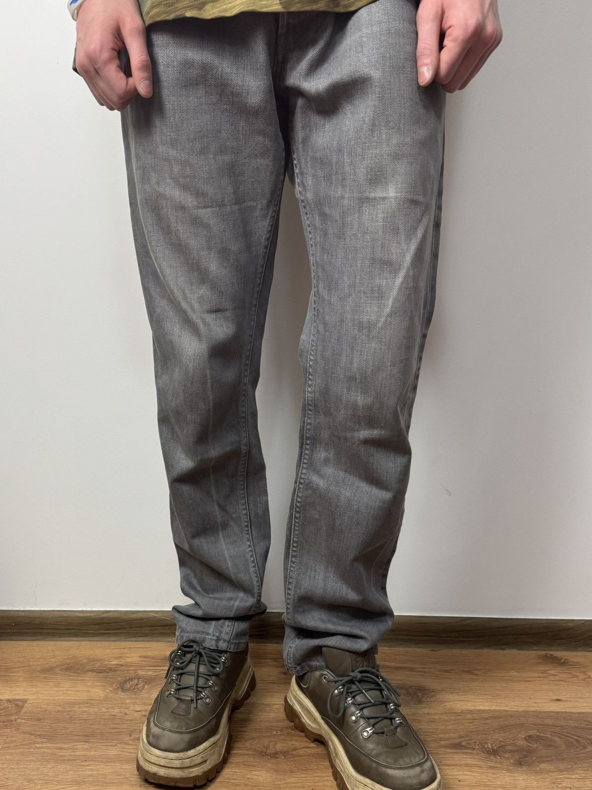 Prada Prada Grey Tapered Fit Denim Jeans Made in Italy Luxury Size US 34 / EU 50 - 1 Thumbnail