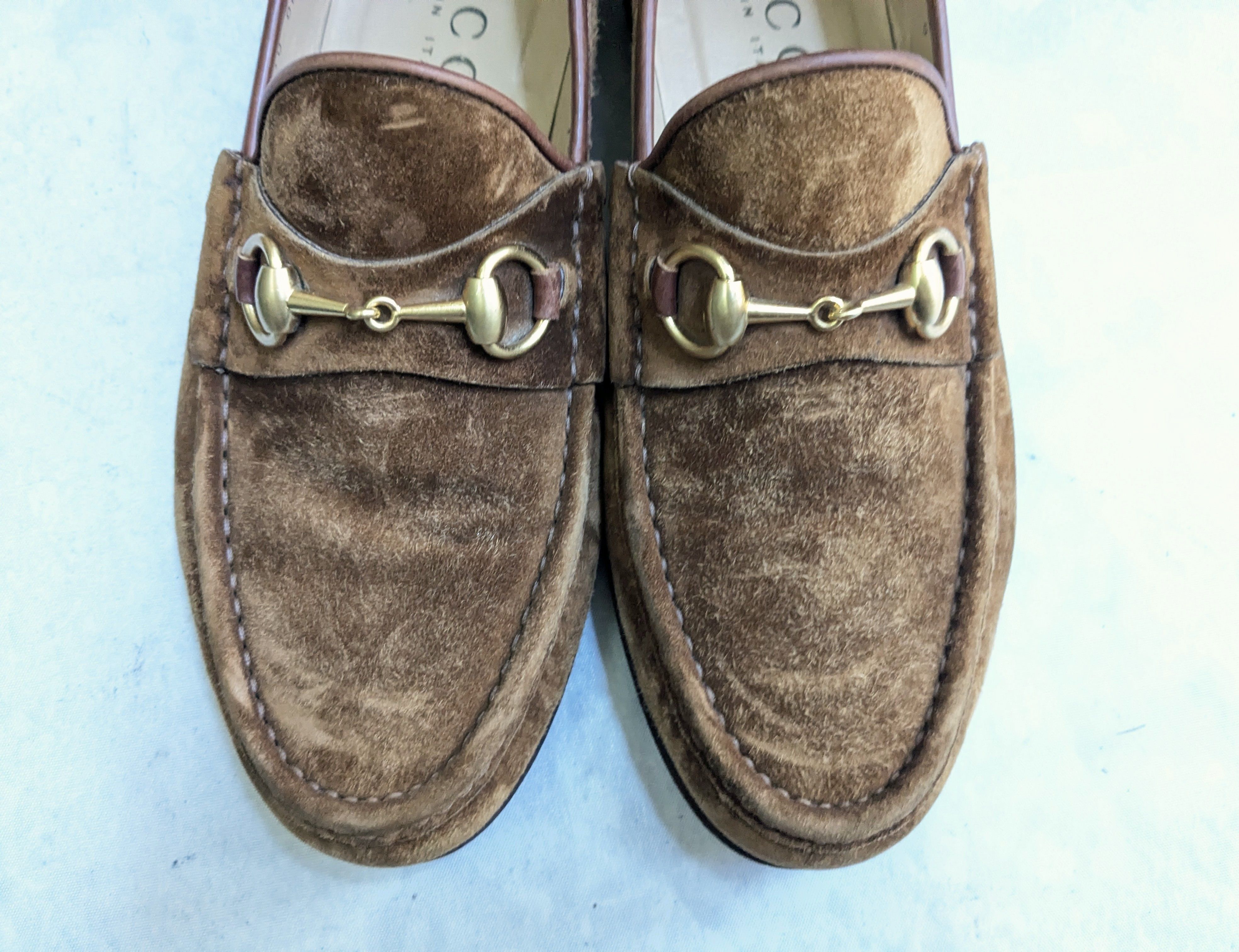 Gucci Gucci Horsebit Loafers Brown 9 D Suede Leather Size US 9 / EU 42 - 3 Thumbnail