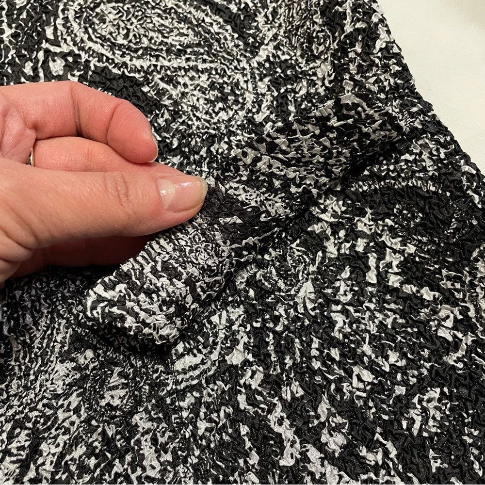 Chicos Chico's Travelers Paisley Black White Crinkle Blazer Jacket Size S / US 4 / IT 40 - 9 Thumbnail