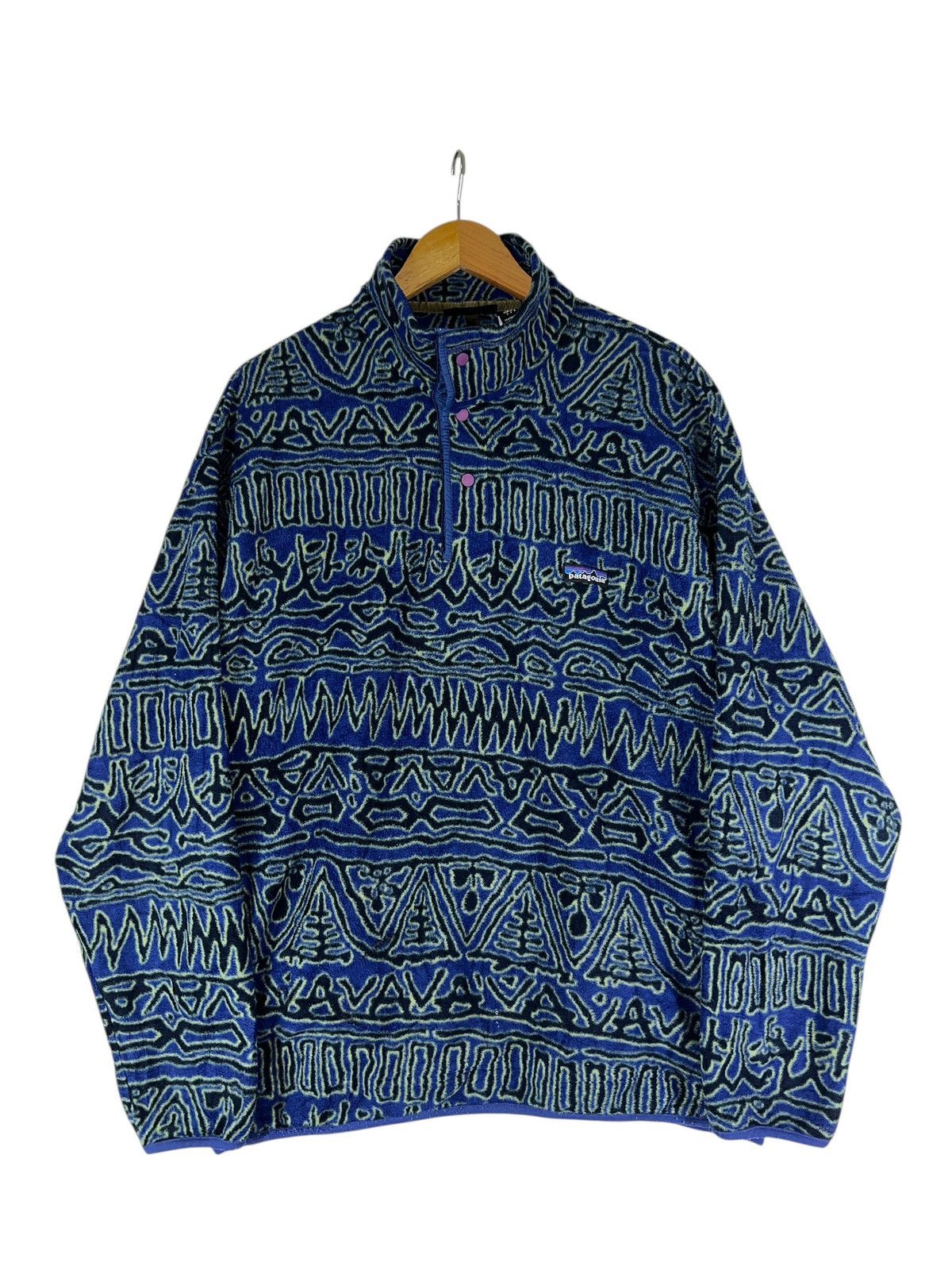 Patagonia 🔥 F1998 Patagonia Synchilla Primetive Printed Snap-T Fleece Size US L / EU 52-54 / 3 - 7 Thumbnail