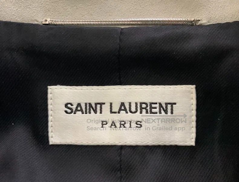 Saint Laurent Paris Saint Laurent Paris Ivory four-pocket suede distressed hun Size US S / EU 44-46 / 1 - 3 Thumbnail